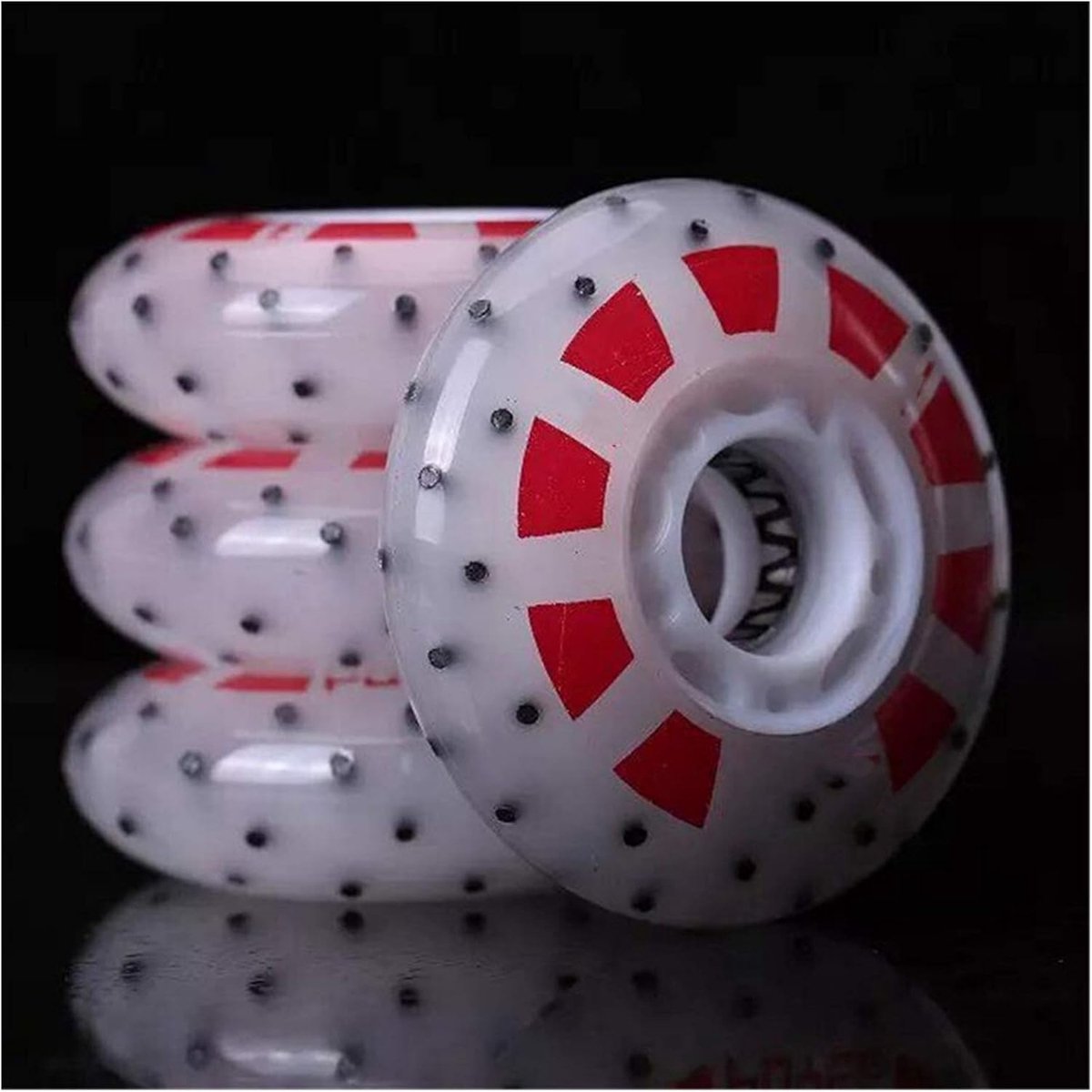 skate wielen inline skate wielen buiten rijden lichtgevend bij remmen 80mm 85a wit