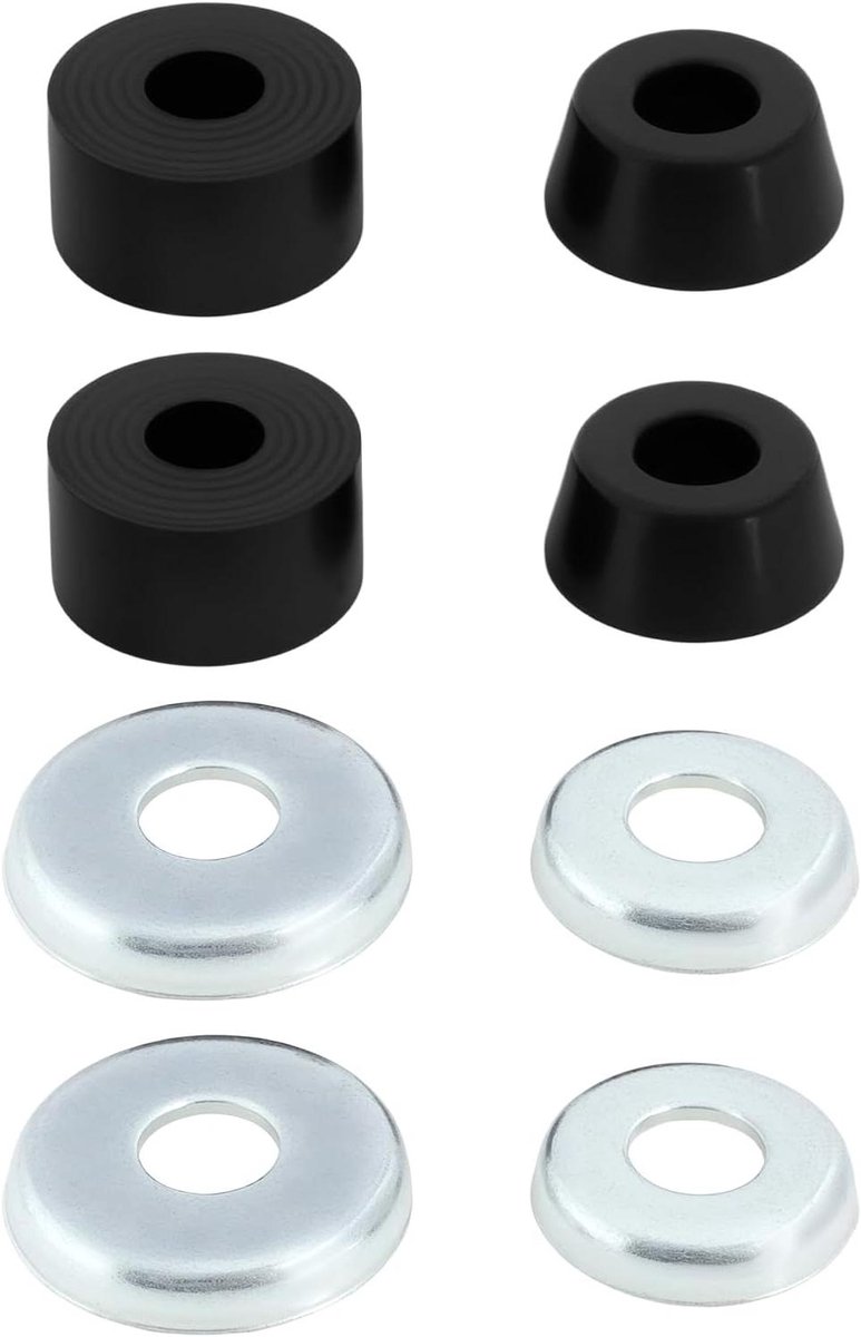 Skateboard Bussen Set - Cilinder Kussens - Skateboarden Verbeteren - Harde 95A Duurzaam Rubber - 25x13mm - Zwart Skateonderdeel kopen online