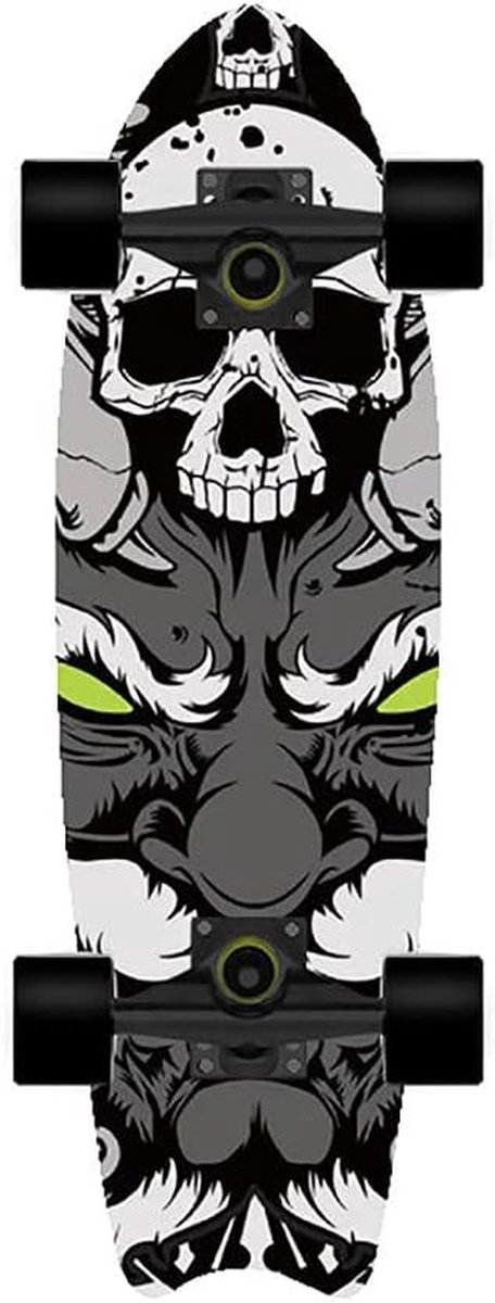skateboard cruiser board straat cruisen 8 lagen esdoorn 28 inch natuurlijk