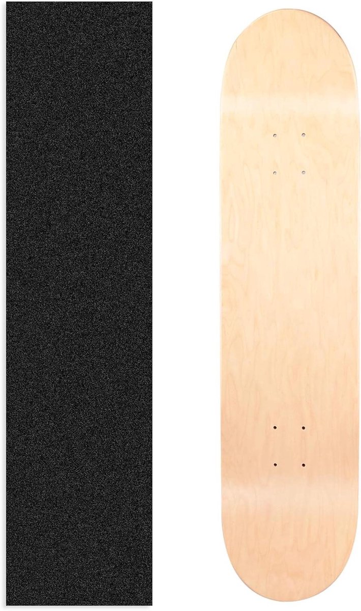 skateboard deck esdoorn hout street skate dubbele staart 31x8 inch natuurlijk