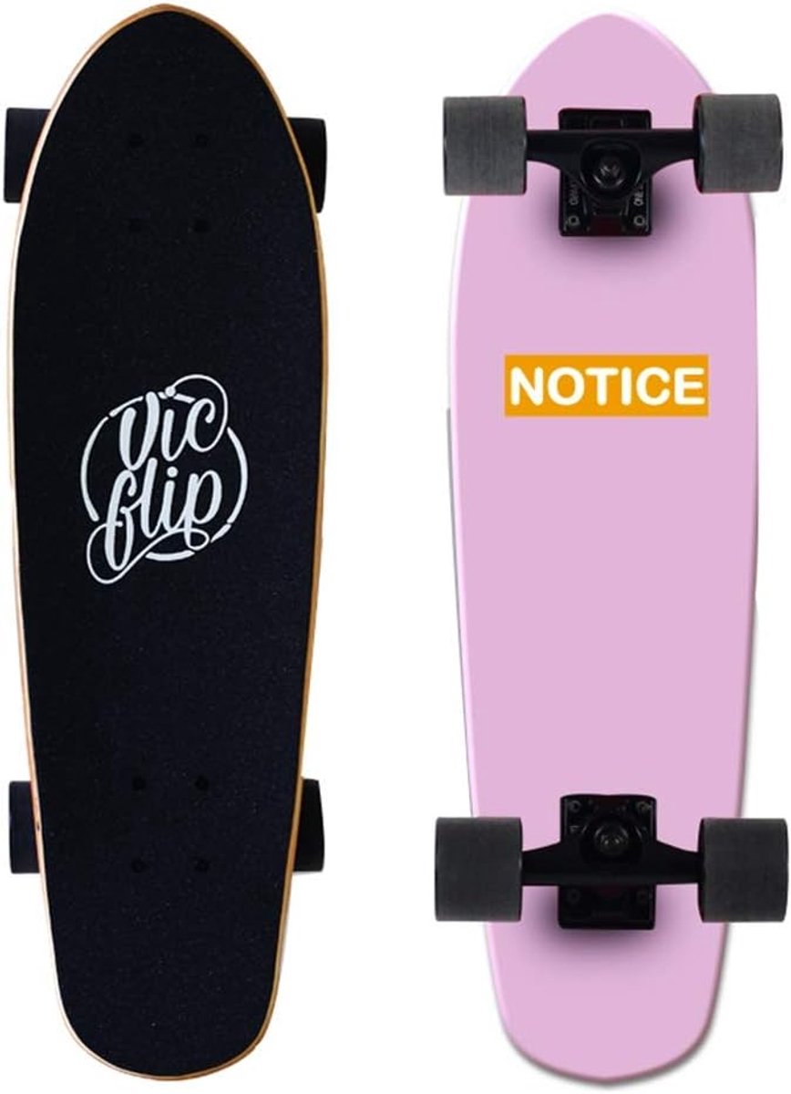 skateboard deck longboard road surfboard extreme sport dubbele kick 27 inch licht paars