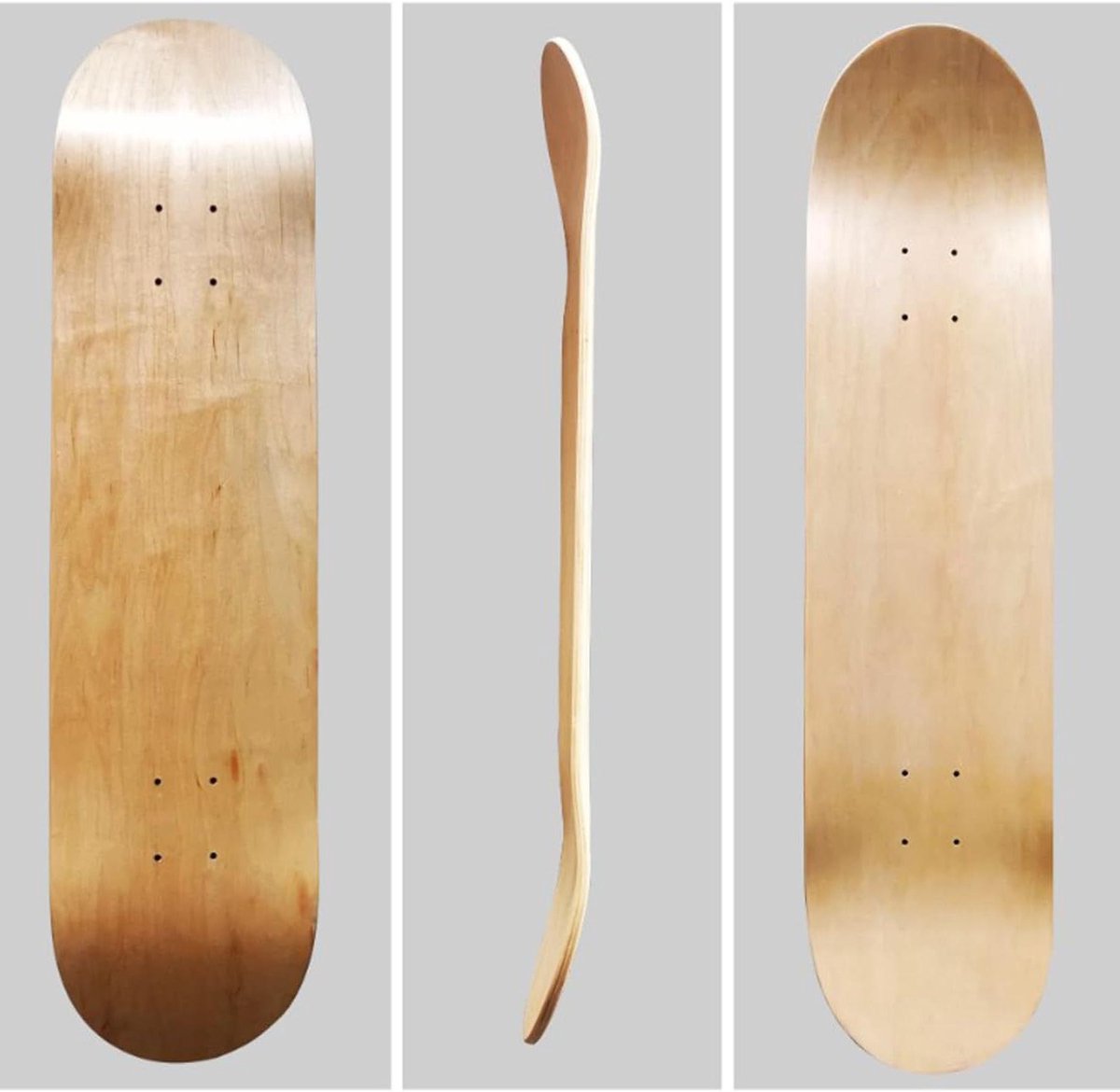 Skateboard Decks - Blank Skateboards Hout - DIY Skateboard Ontwerpen - 7-Laags Esdoorn Constructie - 31x8 Inch - Natuurlijk Skateonderdeel kopen online