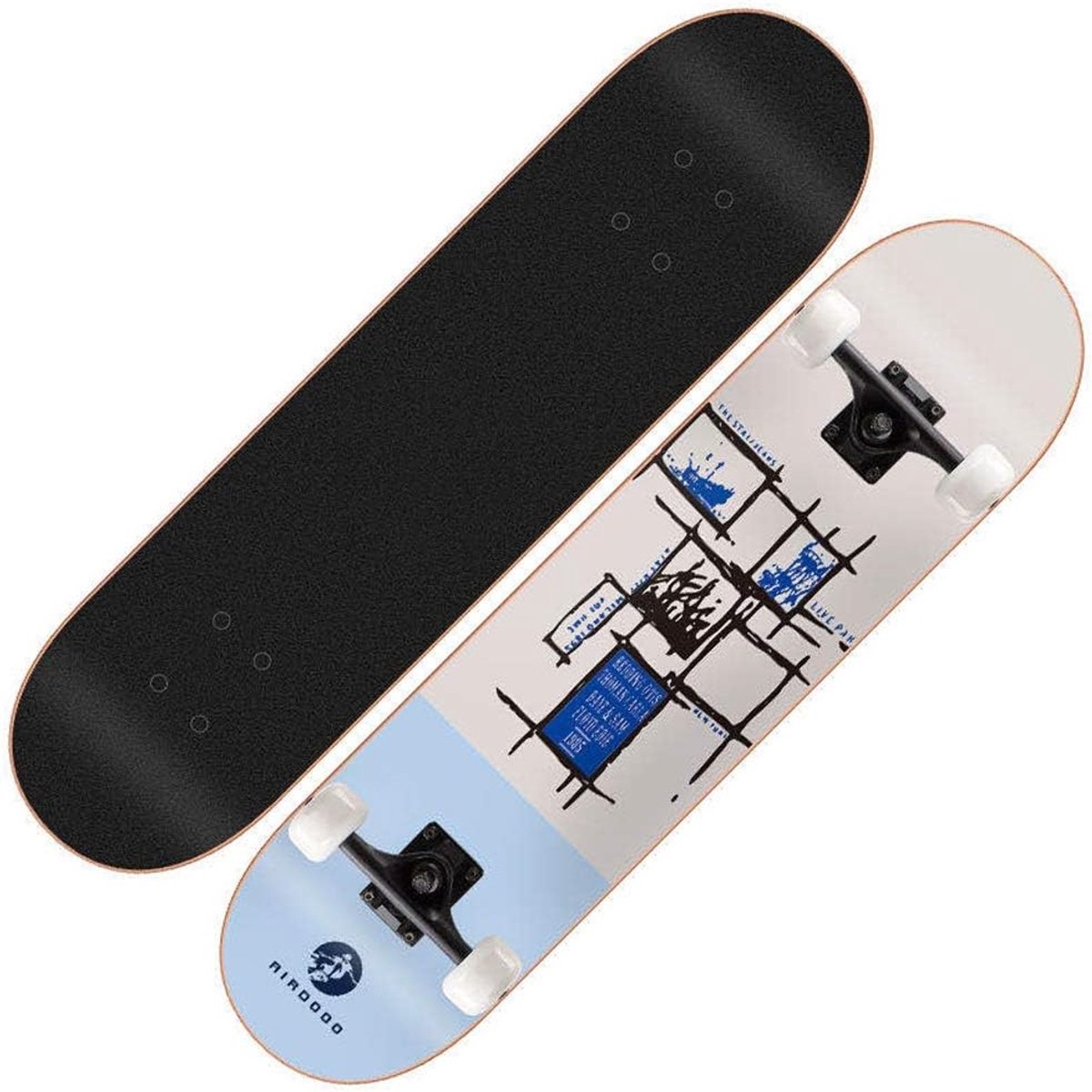 Skateboard Dek - Cruiser Board - Straat skateboarden - 7-laags Esdoorn Constructie - 79x20x10 cm - C Skateonderdeel kopen online