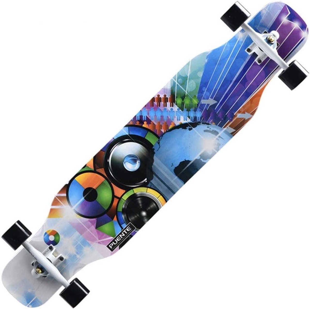 Skateboard Dek - Street Board Cruiser - Straat Dansen - 8 Lagen Esdoorn - 42x9 Inch - Kleur #5 Skateonderdeel kopen online