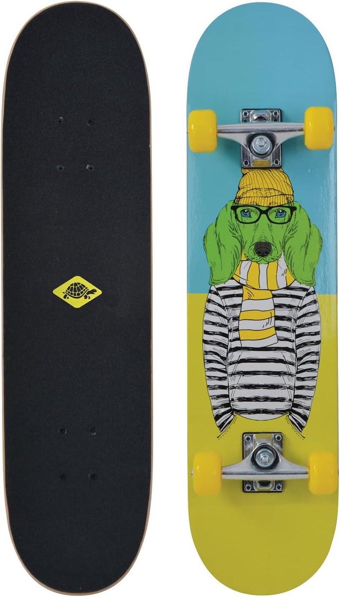 skateboard kicker freestyle board cruiser board straat skateboarden dubbele kick deck 79 x 20 cm groen