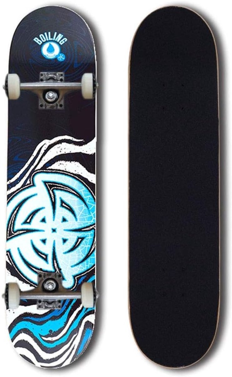 skateboard vierwielig beginnersboard stabiel rijden esdoorn dek 80 cm water