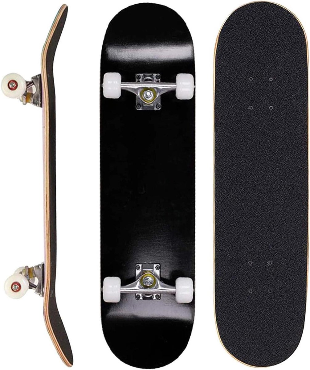 Skateboard voor Trucs - Beginner skateboard - Stunts Oefenen - 10-laags Esdoornhout - 78 cm - Zwart Skateonderdeel kopen online