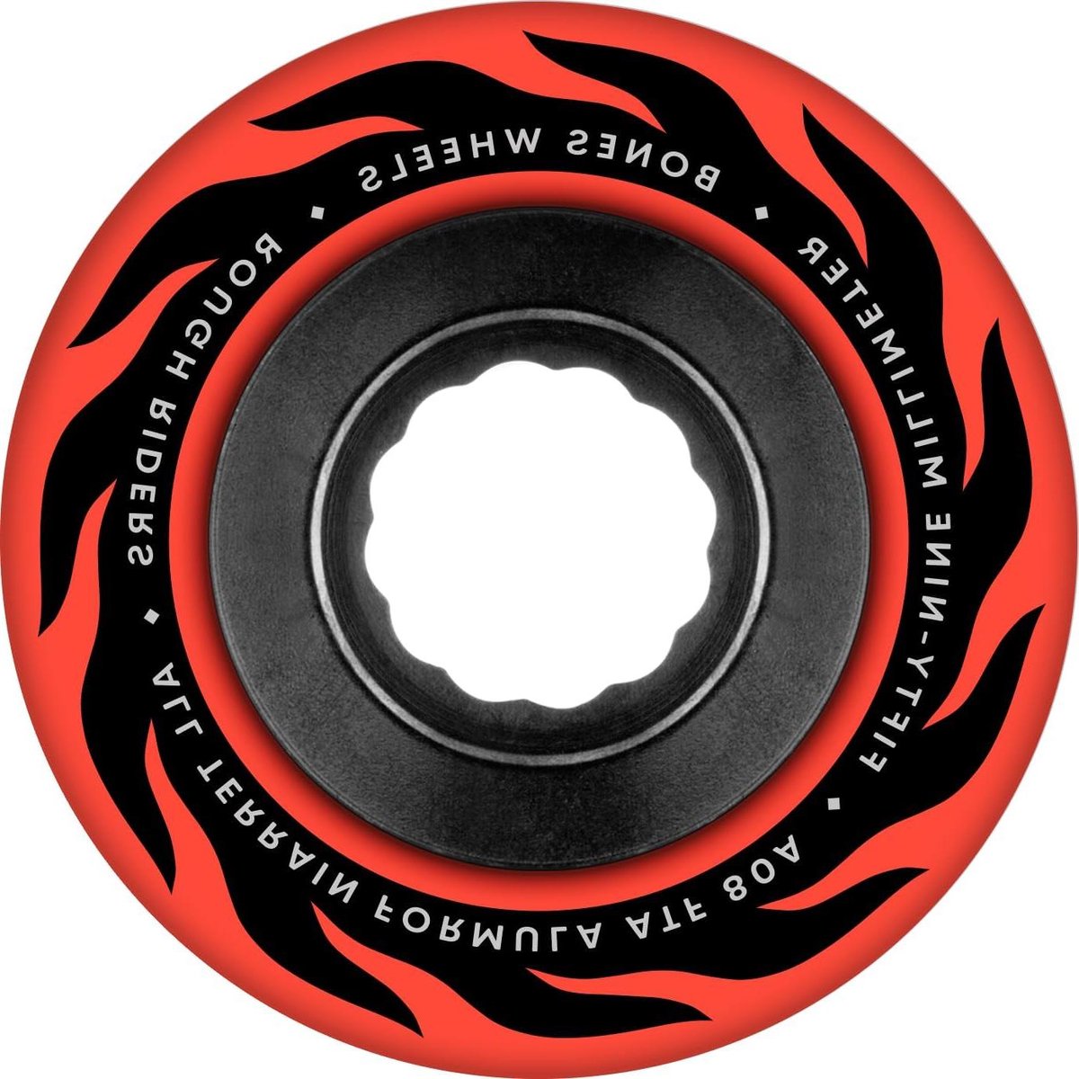 skateboard wielen atf wielen all terrain rijden brede contactpatch 59mm 80a rood