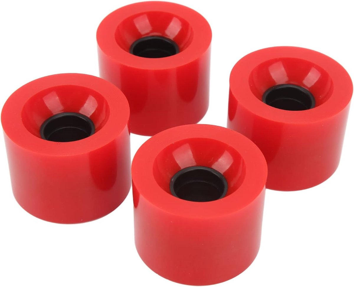 skateboard wielen set cruiser pu wielen stille rit brede compatibiliteit 60 x 45 mm rood