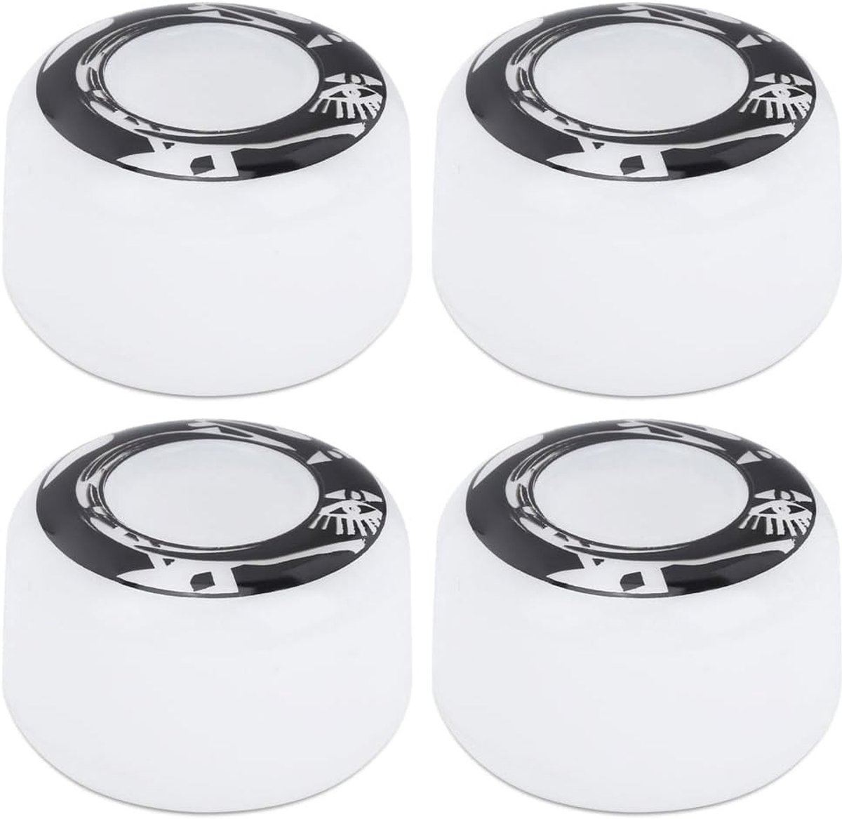 skateboard wielen wit met patroon 50 mm hoge elasticiteit pu voor skateboards en elektrische scooters