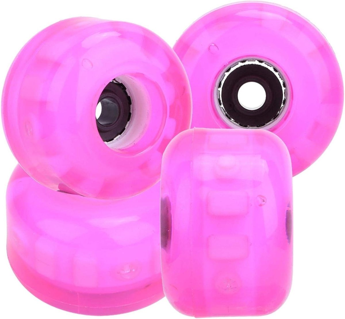 skateboardwielen set wielen voor skateboard trucs uitvoeren zelfverlichtend ontwerp 54mm 82a roze