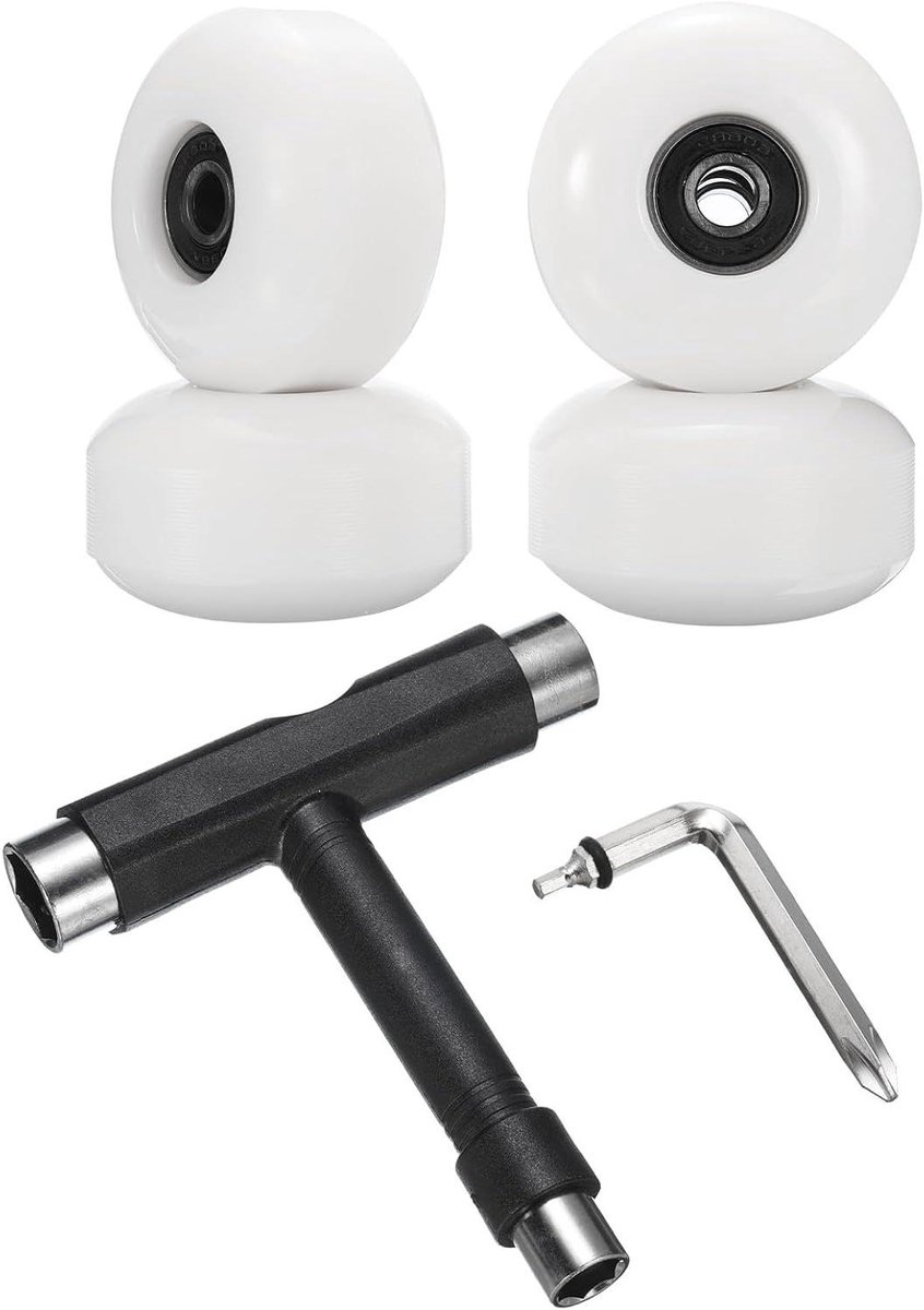 skateboardwielen straatwielen cruiserwielen skateboard tricks duurzaam pu materiaal 52 mm 95a wit