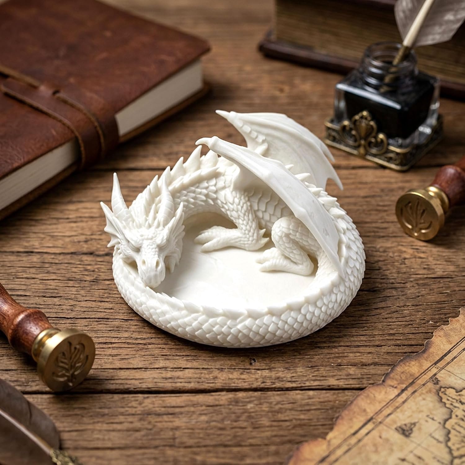 skelet botten drakenfiguur fantasie draak tafeldecoratie halloween figuur Skelter kopen online