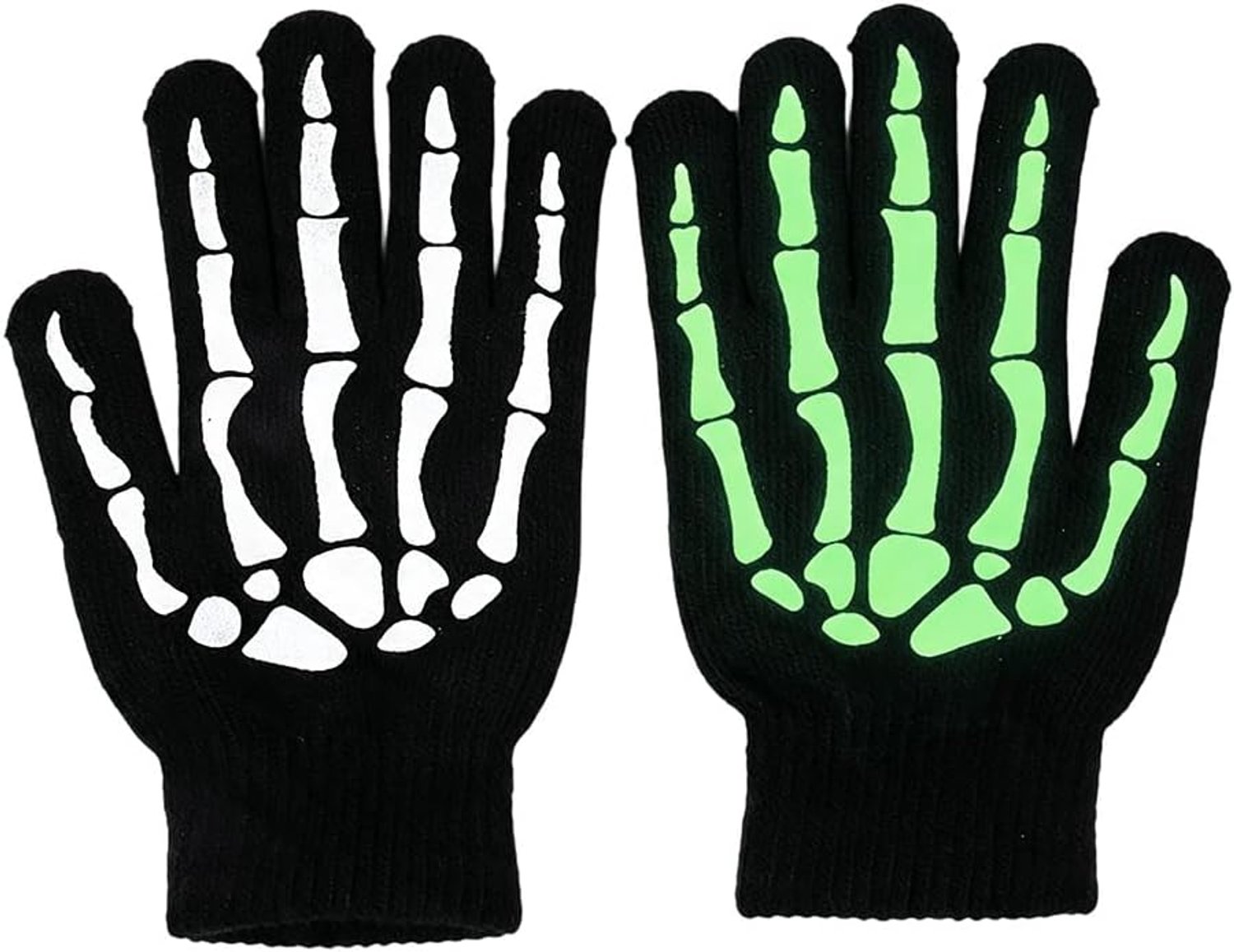 Skelet handschoenen Halloween Glow, korte schedel klauw Ghost bot handschoenen, Skelet kostuum Grim Reaper kostuum accessoire voor volwassenen en grote kinderen Skelter kopen online
