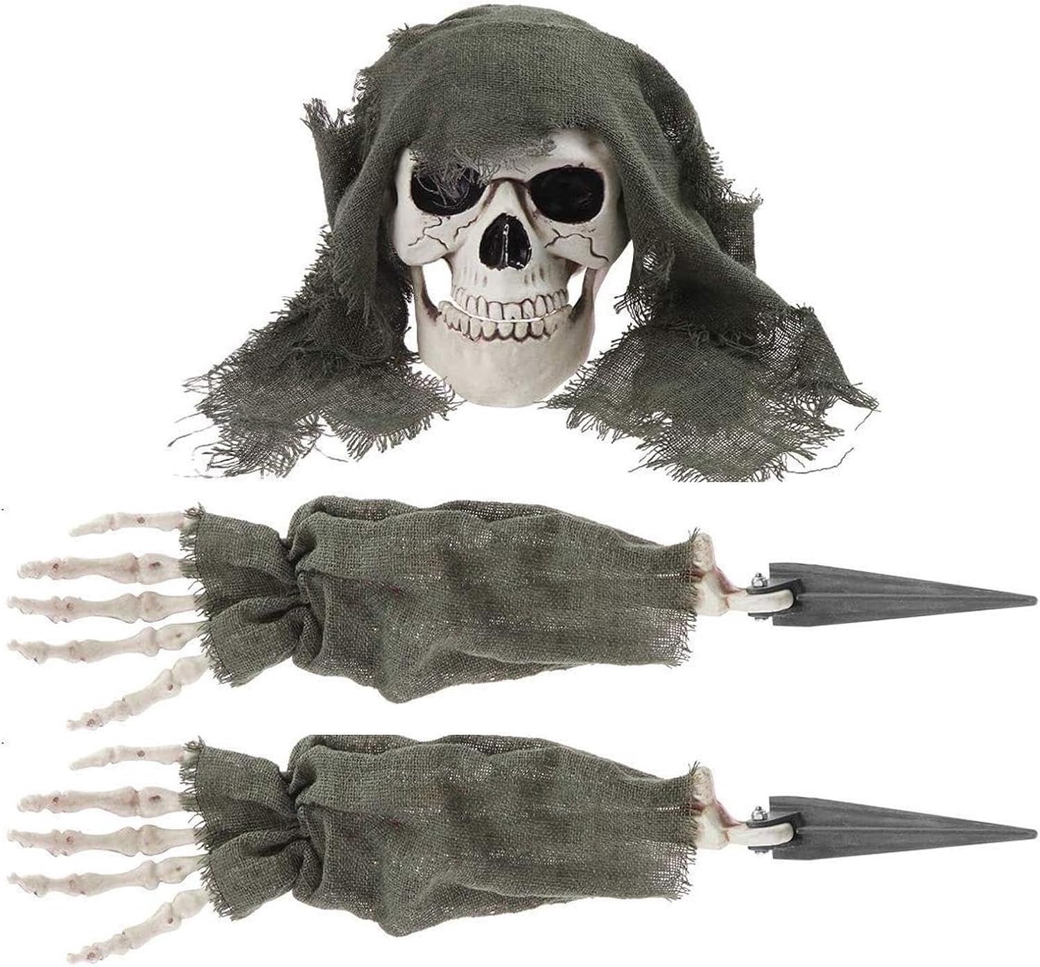 skelet stakes halloween decoraties realistische groene gaas spooky prop