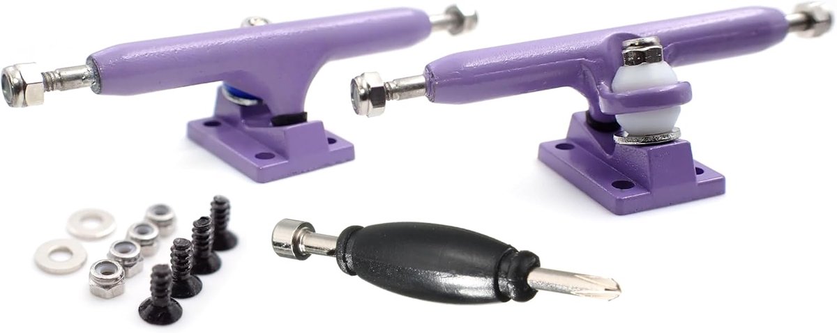 SnelShoppen - 34mm Fingerboard Trucks Pro Met Echt Lock Nuts, Rubber O-Ring Urethane Bushings, Geoptimaliseerd Pendant, Breedte 34mm - Voor Tuning en Skateonderdeel kopen online