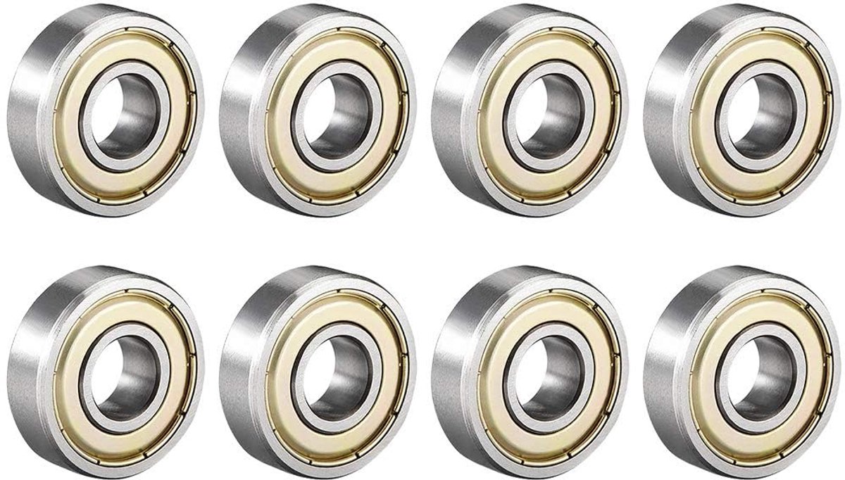 SnelShoppen - 8 Stuks 608ZZ Kogellagers - Micro Groef Kogellagers van Hoogwaardige Staal voor Wielen, Skateboards, Longboards en Meer Skateonderdeel kopen online