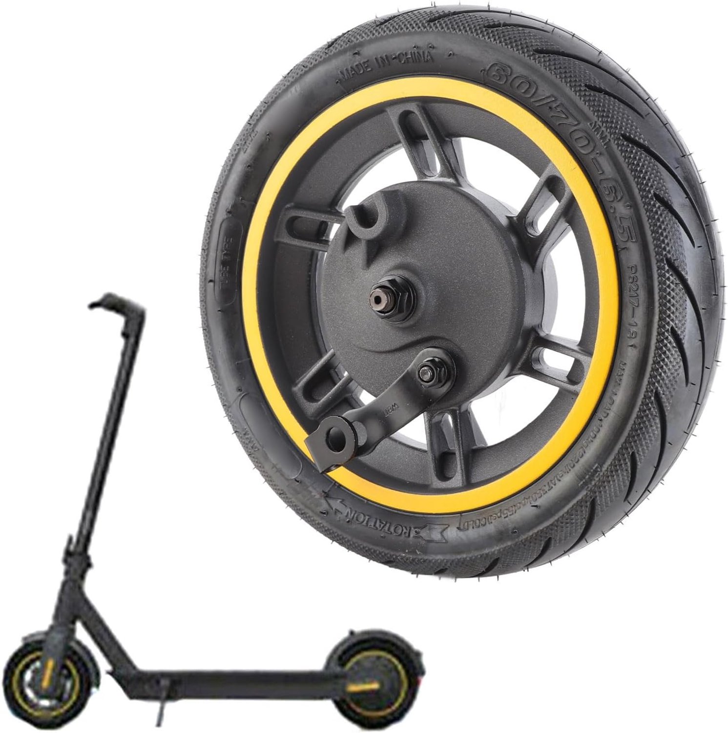 snelshoppen elektrische step voorwiel 10 inch vervangwiel met band voor e step aluminium legering rubber geschikt voor ninebot max g30 duu