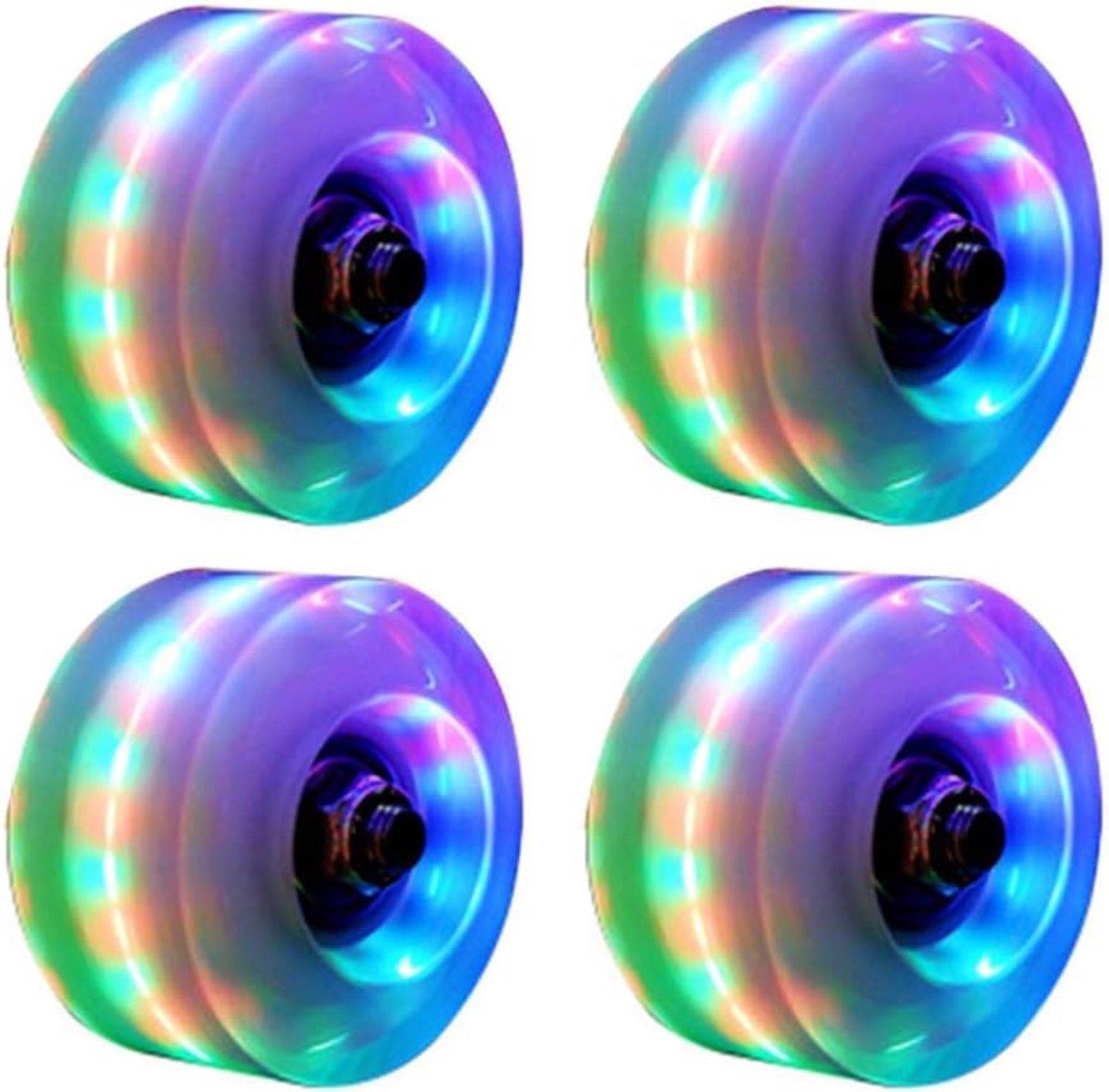 snelshoppen led rolschaats met verlichting flitsende skatewielen 4 pack lichtgevende wielen duurzame pu rollen geluidsarme quad lagers voor dubb