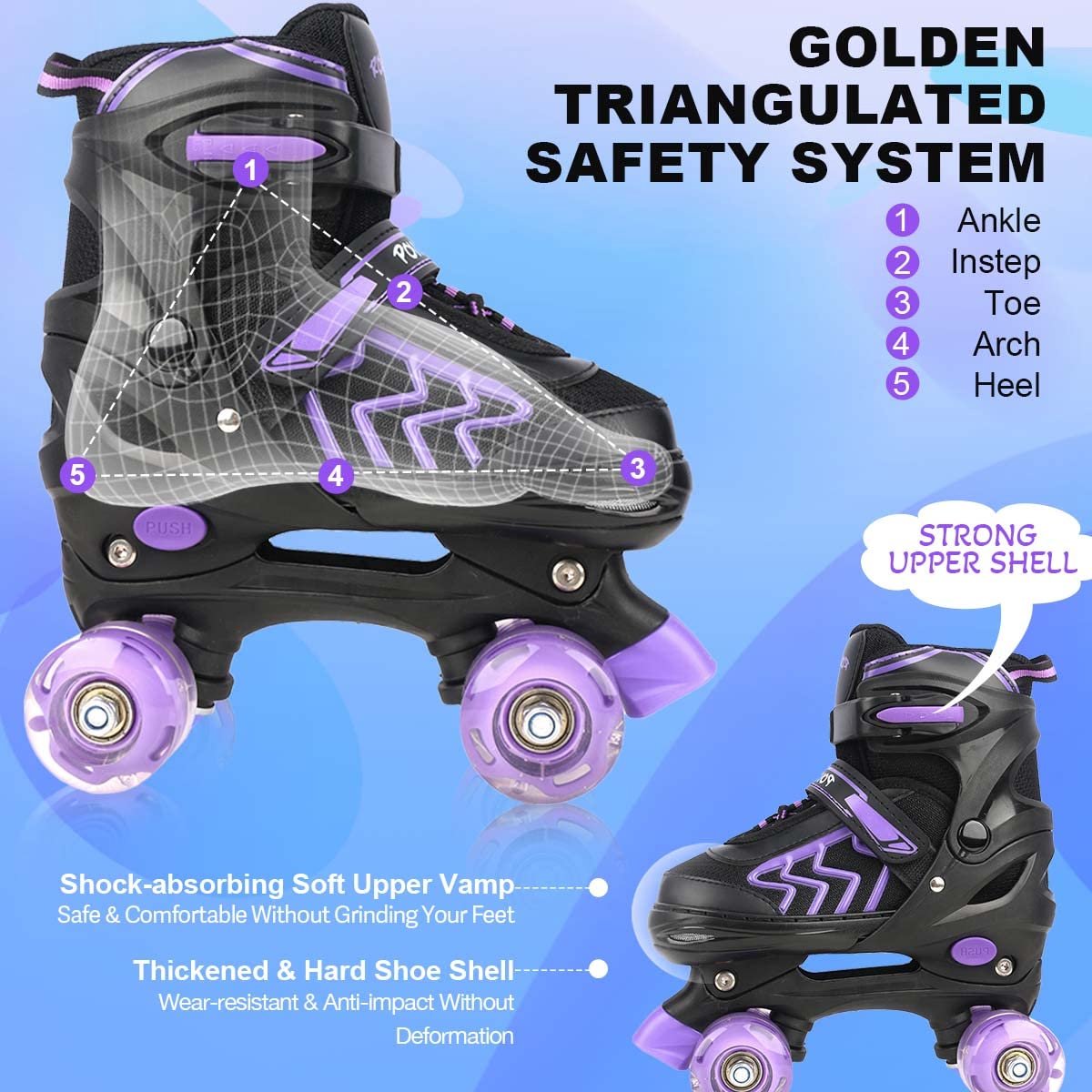 SnelShoppen - Rolschaatsen voor Meisjes en Jongens, Verstelbaar in 4 Maten, Met 8 Knipperende Wielen, Perfect voor Beginners en Buitenactiviteiten Rolschaatsen kopen online
