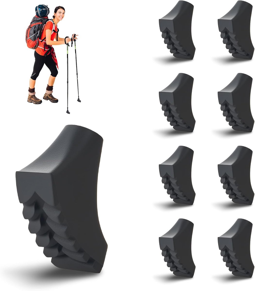 snelshoppen rubber buffers voor loopstokken antislip duurzaam universeel versterkt ideaal voor binnen en buiten set van 4 stuks zwart