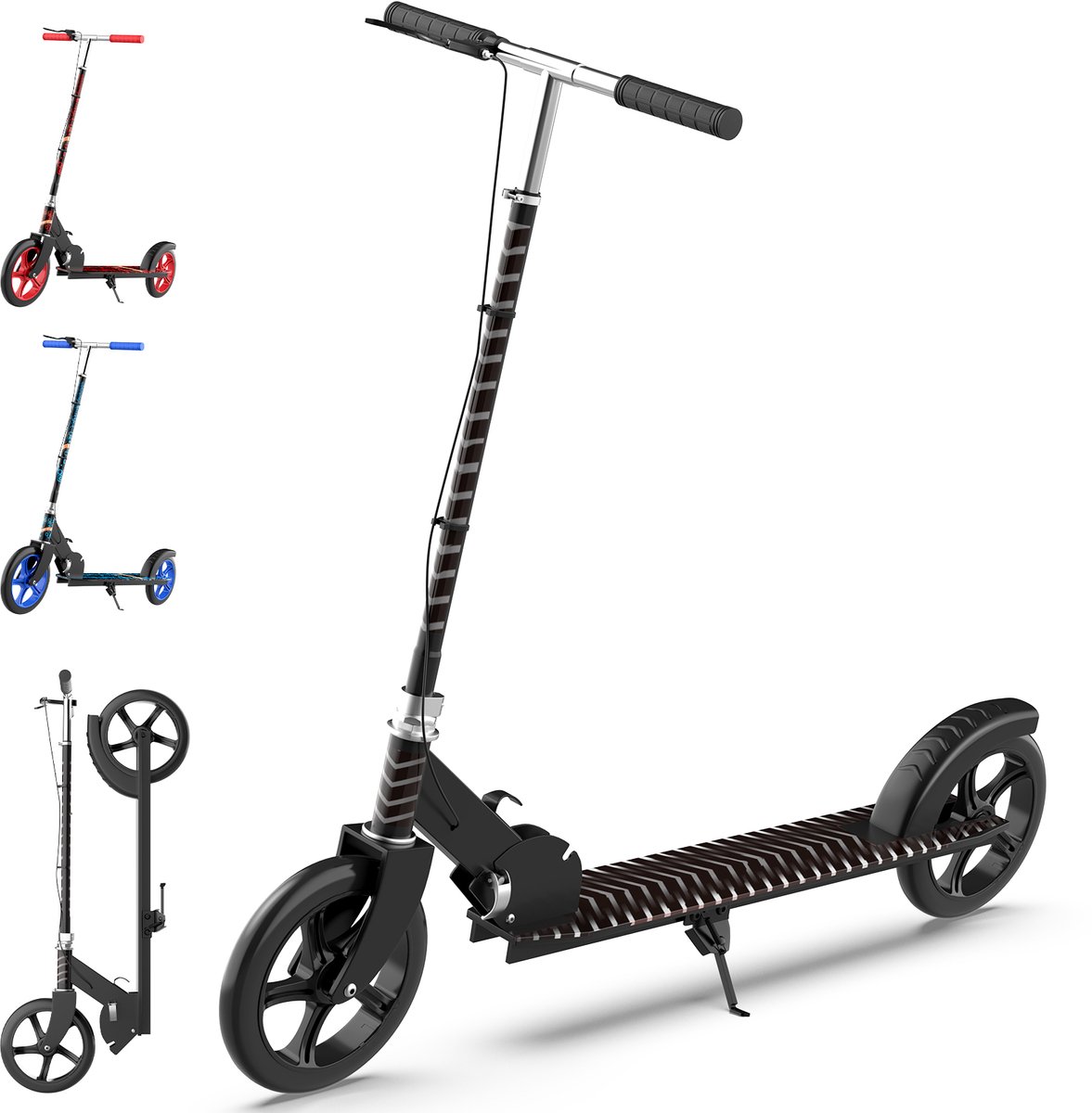 soontrans opvouwbare step hoogte verstelbaar stuur kinderstep met abec 7 lagers kinderscooter stabiele step tot 100 kg kick step zwart