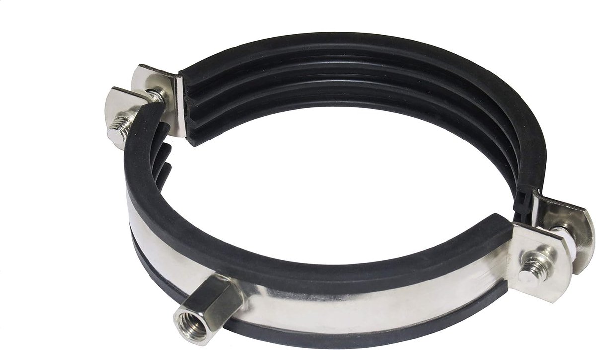 Stainless steel tube clamp from V4A with rubber insert 108-114 mm / 4" - ShopVlot Skateonderdeel kopen online