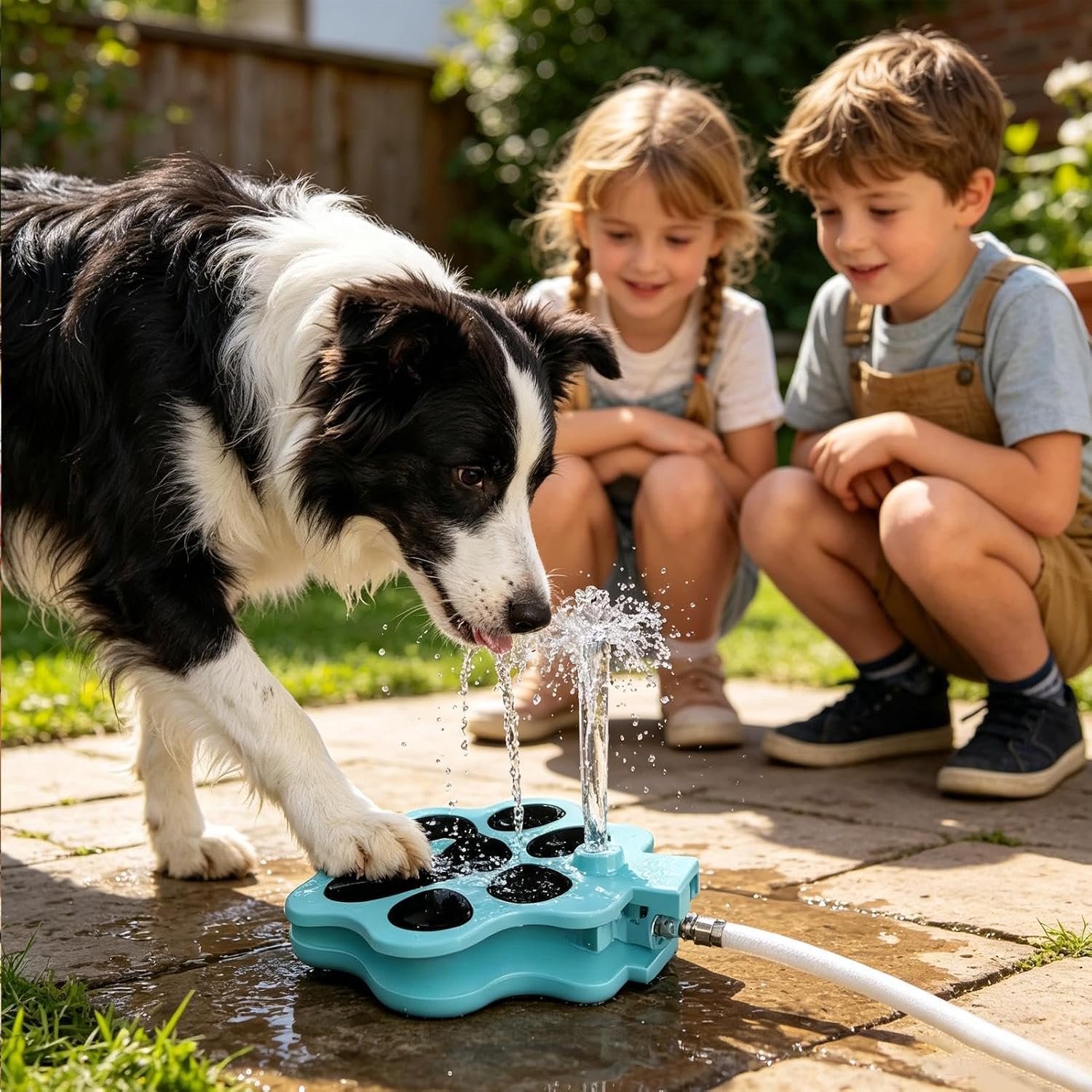 step on waterfontein voor honden paw activated pet water fountain