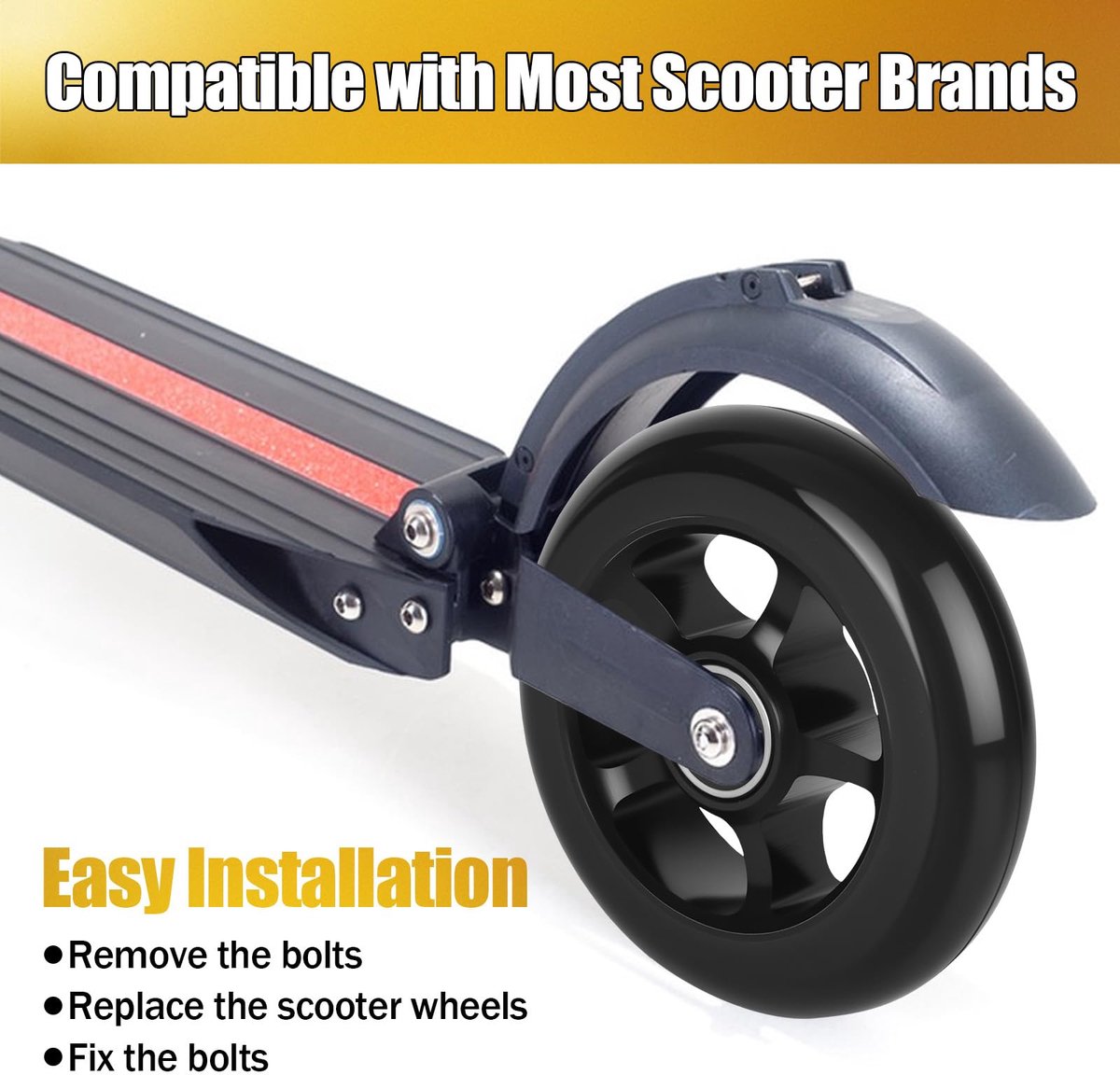 stuntstep wielen 100 mm set van 2 reservewielen voor stuntsteps met abec kogellagers hardheid 88a geschikt voor shopvlot