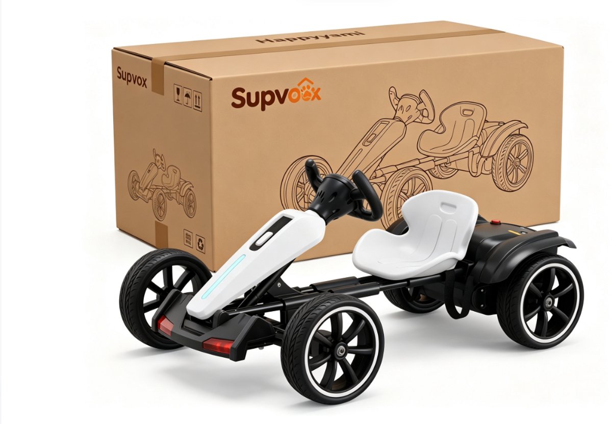 Supvox Drift Kart Kinderen – 2 Motoren, Afstandsbediening, LED – 3-8 Jaar, 50 kg Speelgoedaccuvoertuig kopen online