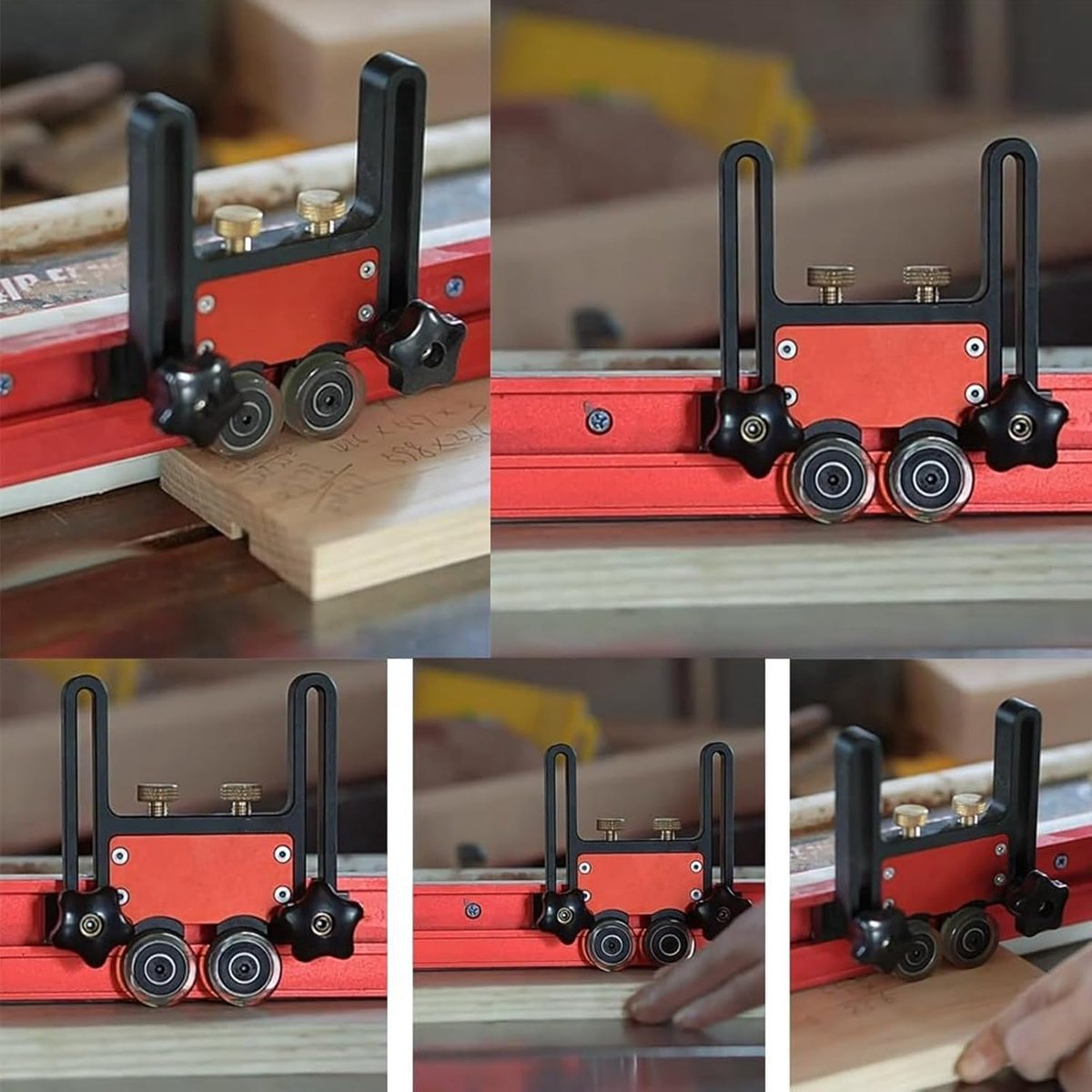 table saw guide roller with double wheels adjustable height aluminum alloy woodworking includes t shaped sliding shopvlot
