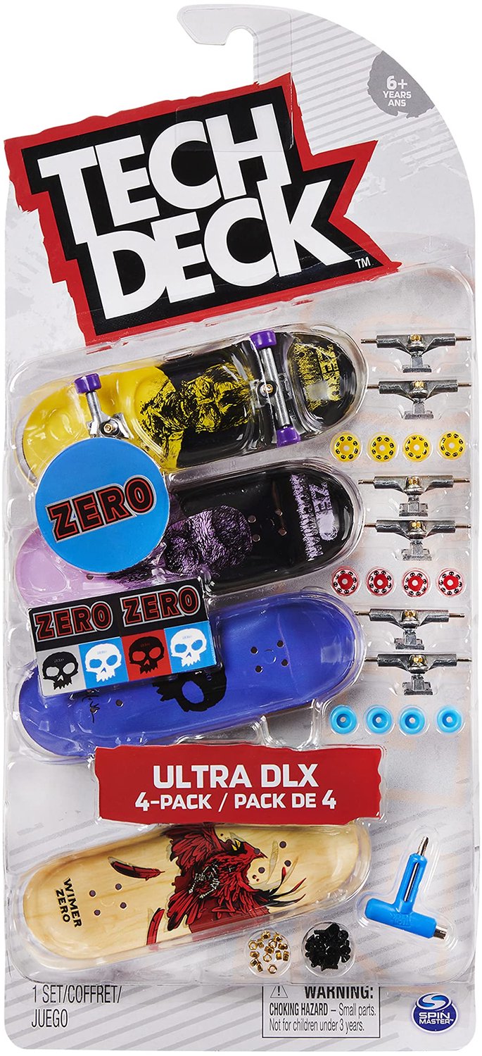 tech deck pack of 4 96mm fingerboards styles vary
