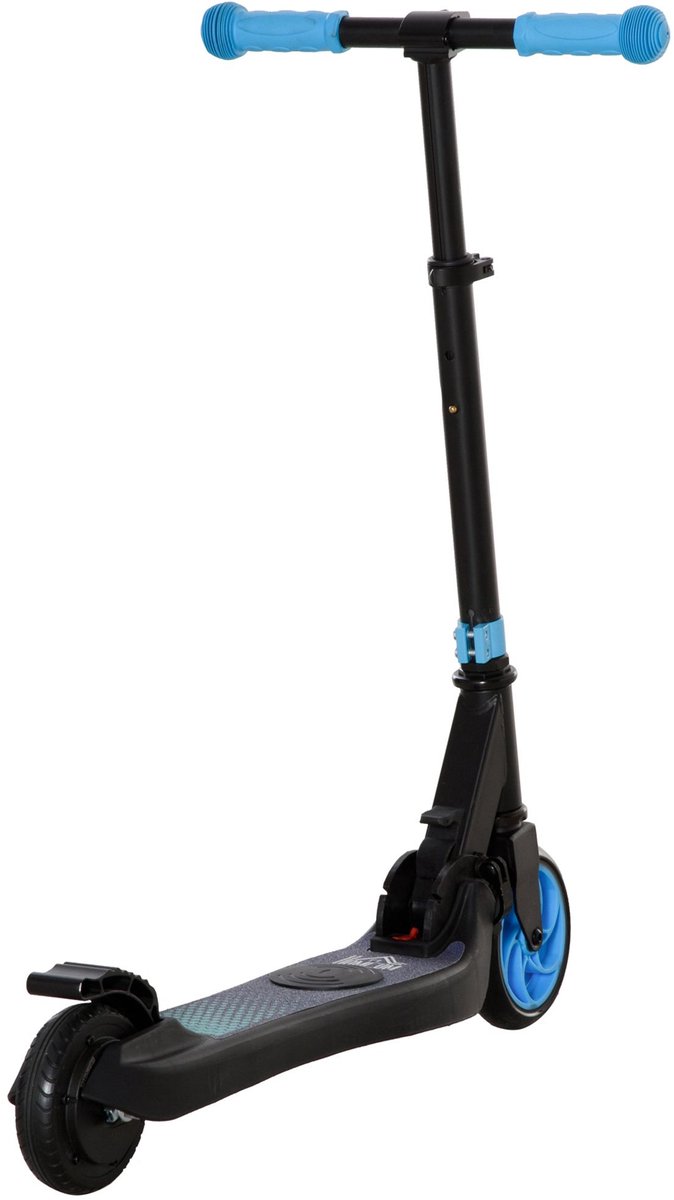 TEKROA® Opvouwbare elektrische step - voor kinderen vanaf 6 jaar - in hoogte verstelbaar - 71x36,5x75-80 cm - zwart en lichtblauw Step kopen online