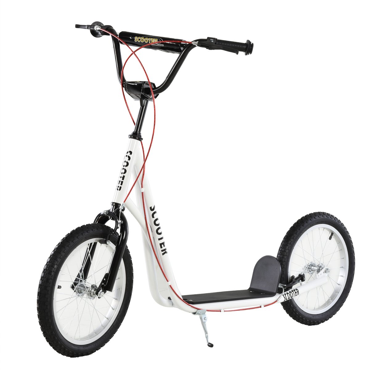TEKROA® Step voor kinderen - Kindersteps - met verstelbare hoogte - antislip deck - dubbele remmen - rubberen banden - voor jongens en meisjes vanaf 5 jaar - wit Step kopen online