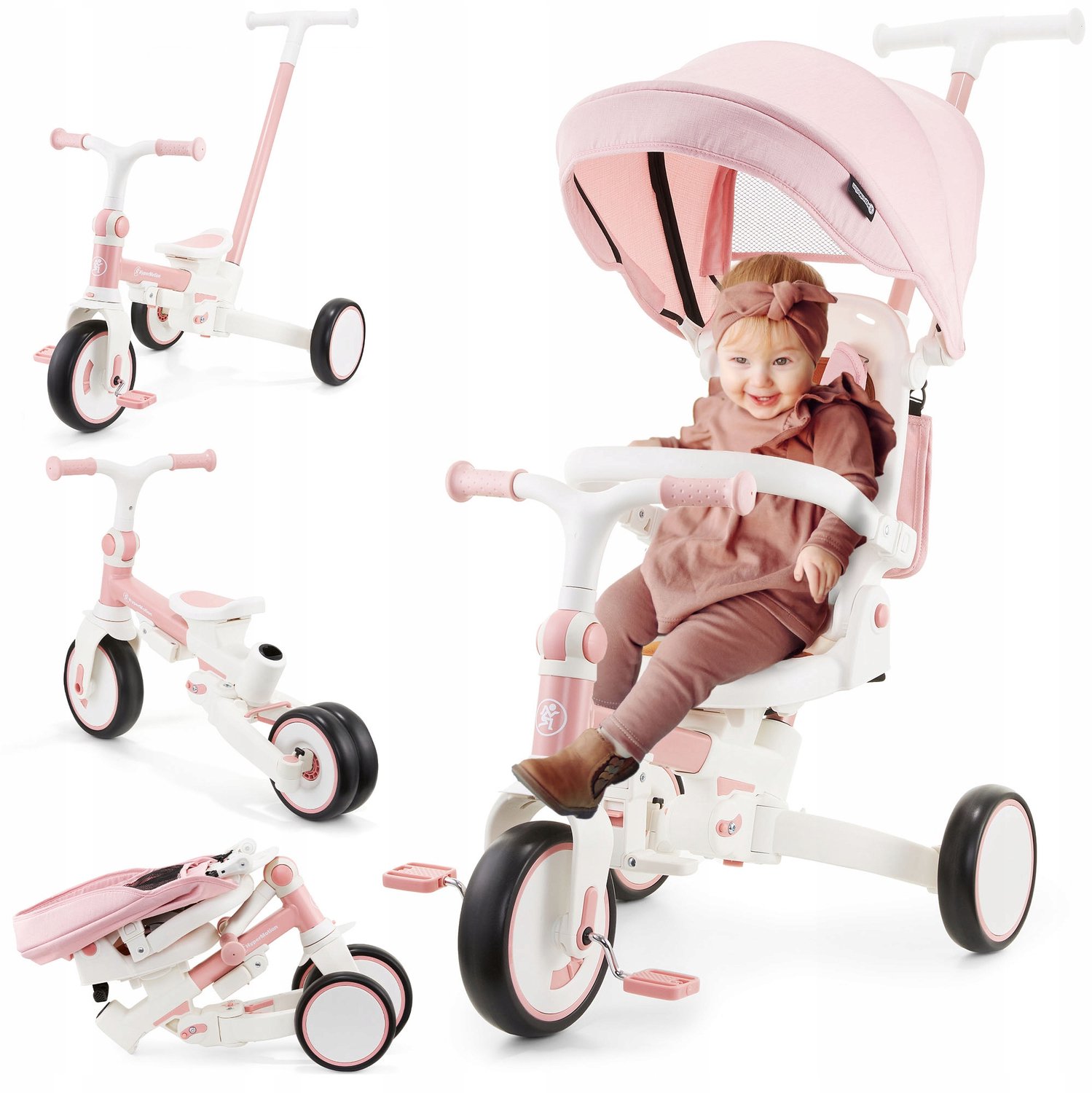 TOBI FOREST 8-in-1 Loopfiets Roze - Multifunctioneel & Groeit Mee Driewieler kopen online