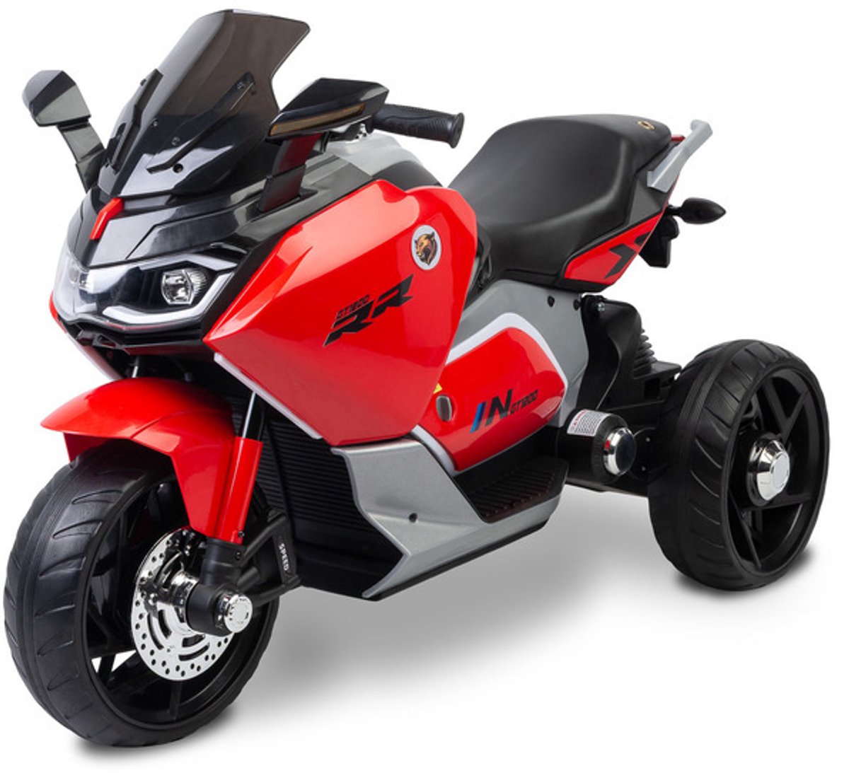 toyz elektrische driewieler kindermotor 12v rood kinder atv