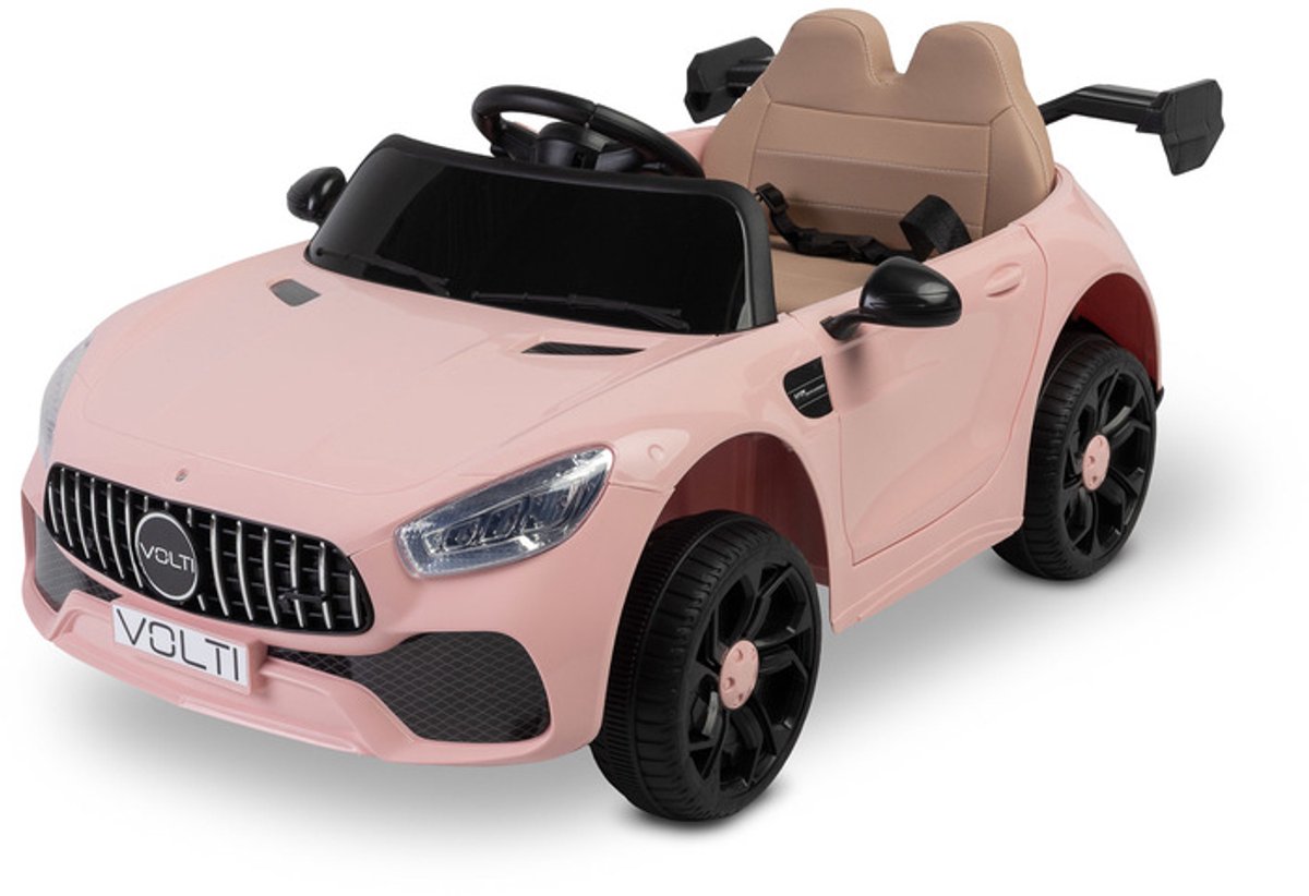 toyz volti elektrische kinderauto 12v lichtroze accuauto