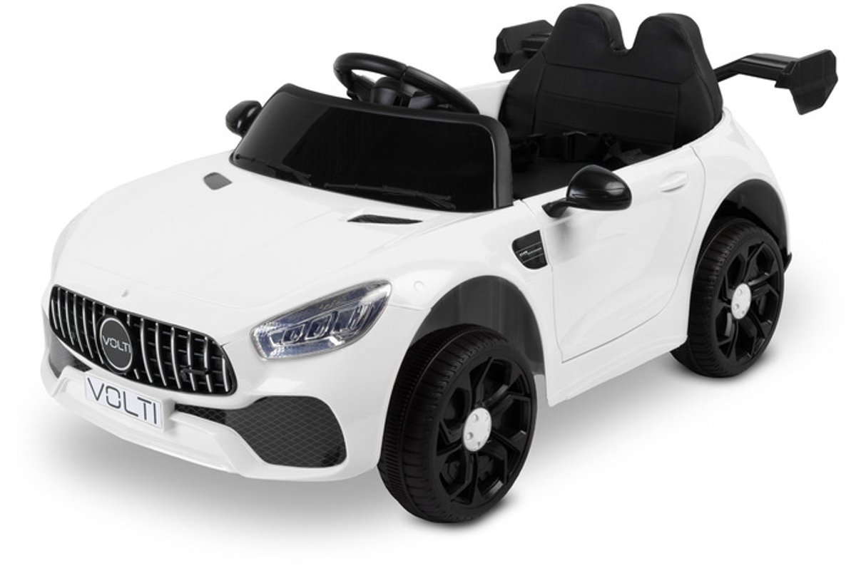 toyz volti elektrische kinderauto 12v wit accuvoertuig