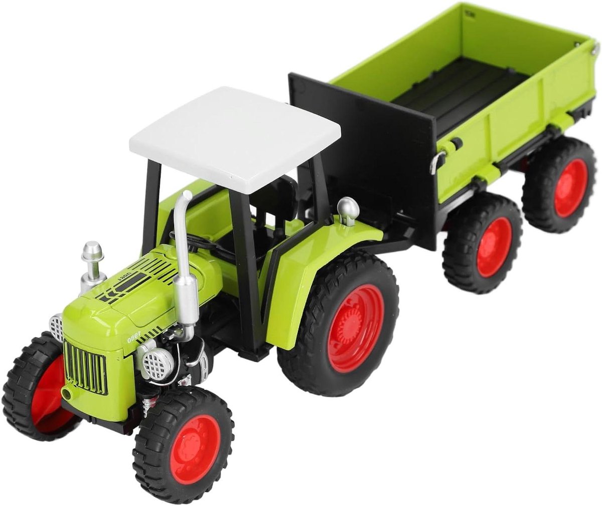 tractorspeelgoed met aanhanger model tractor speelgoed tractor kinderen spelen gedetailleerd vintage ontwerp 26 cm lengte groen