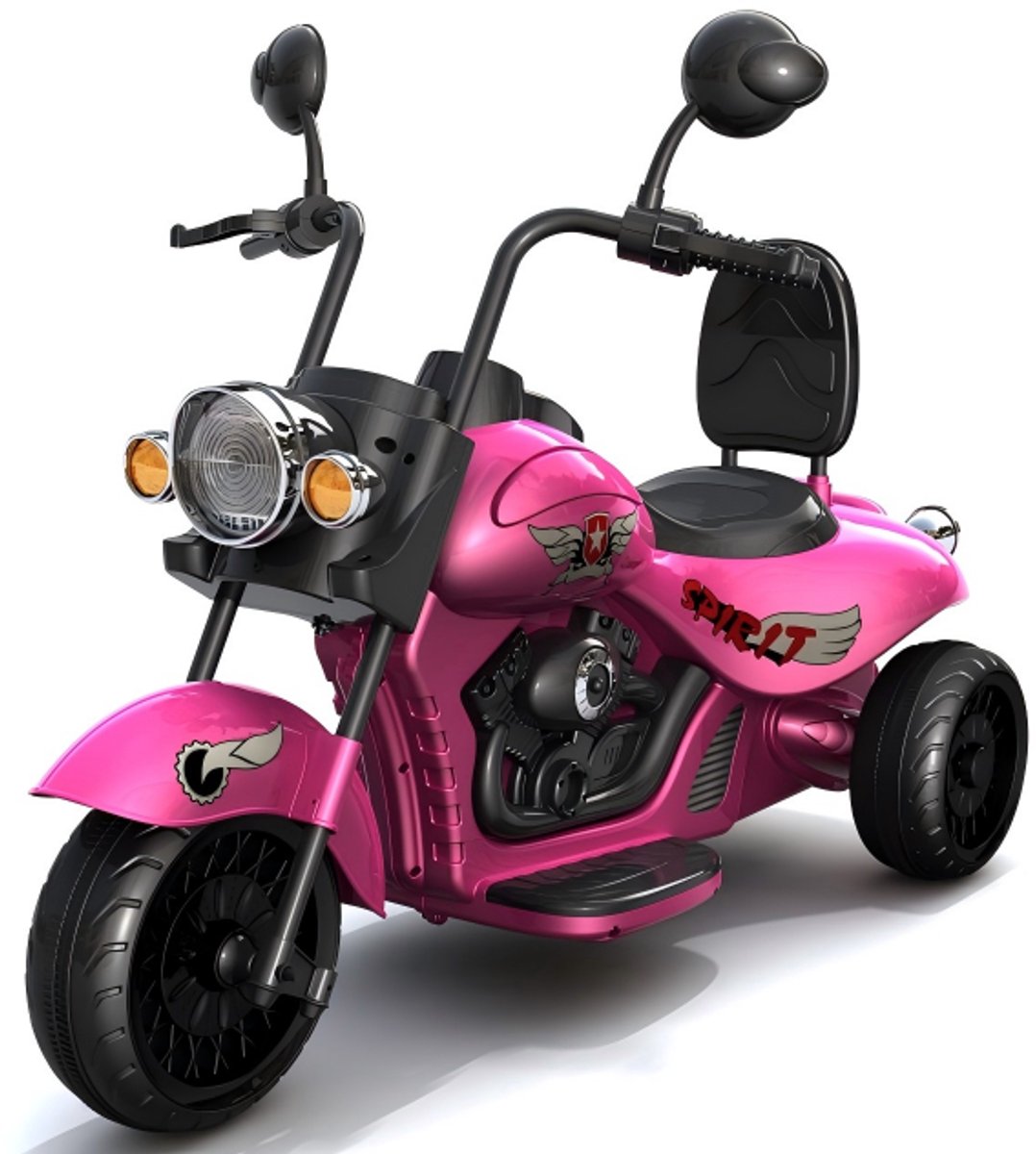 triumpunpre elektrische kindermotor 12v 4 5ah moteur 35wx2 led verlichting muziek claxon 2x35w motor vanaf 3 jaar magenta
