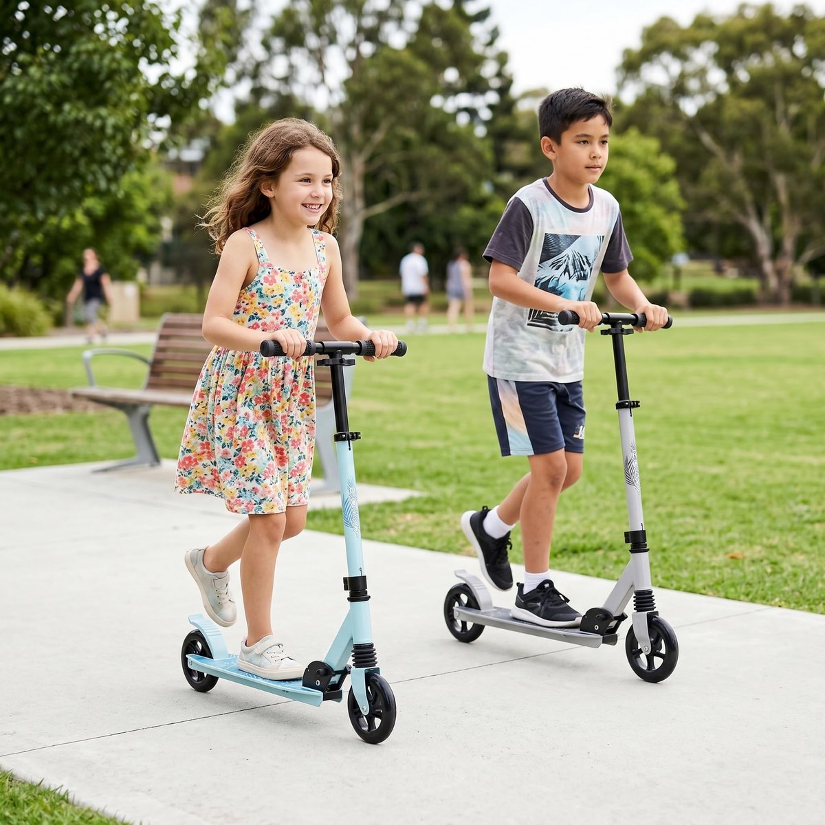 twinly rocky scooter voor kinderen vanaf 6 jaar opvouwbaar tot 100 kg shopvlot