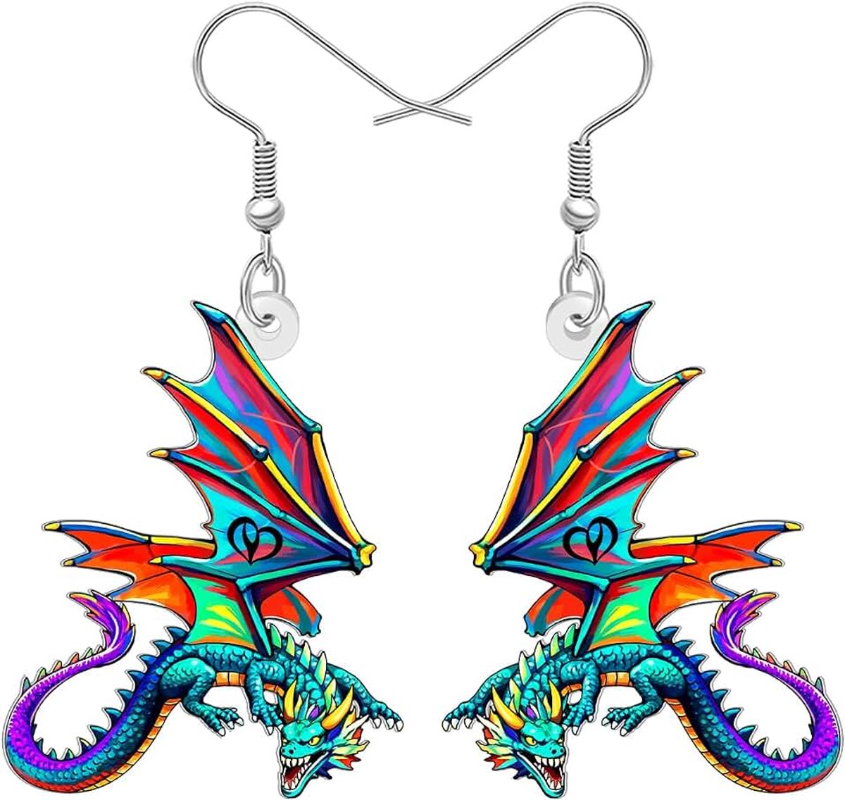 unieke fantasie draak oorbellen leuke dinosaurus dangle verklaring sieraden accessoires draak geschenken voor vrouwen dier liefhebbers charms