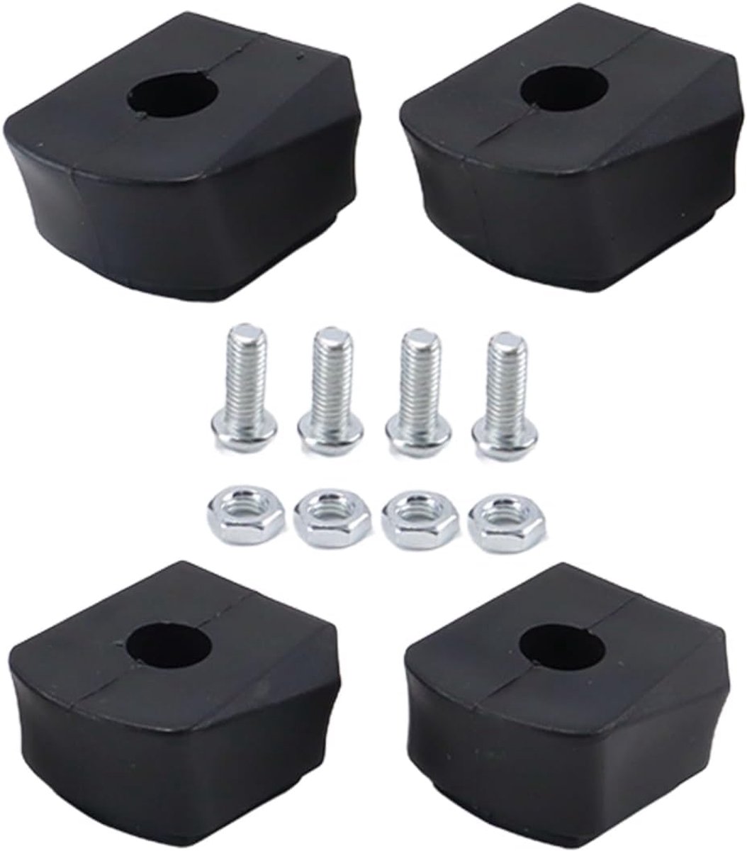 universeel skateboard roller skate remblokken pu rubber 4 pack met bevestigingsschroeven moeren en 3 55 cm x 6 mm schroeven