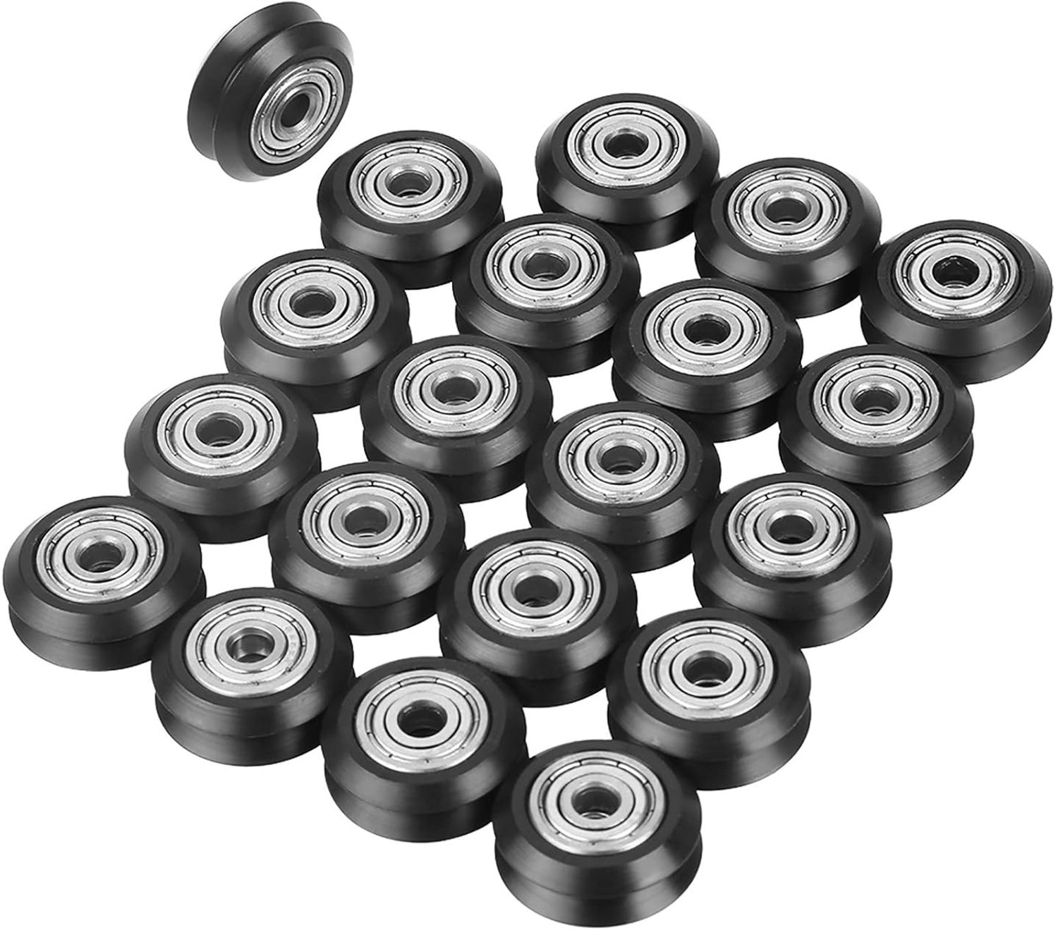 v groove wielen 20 stuks 5mm boring pom materiaal soepele rotatie servicetopper