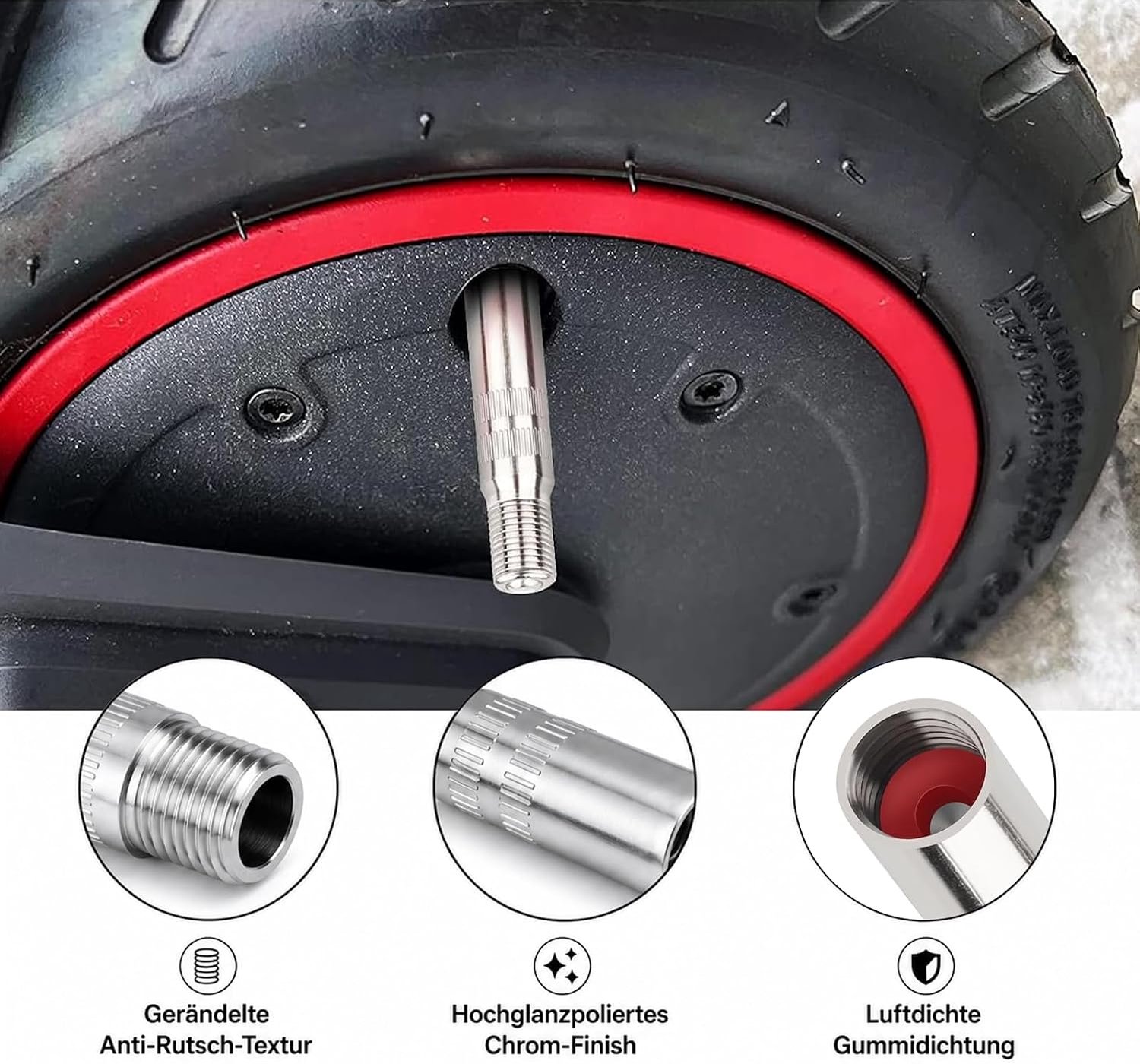 ventielverlenging autoventiel 19 27 39 mm 6 stuks adapters geschikt voor e scooter racefiets auto servicetopper