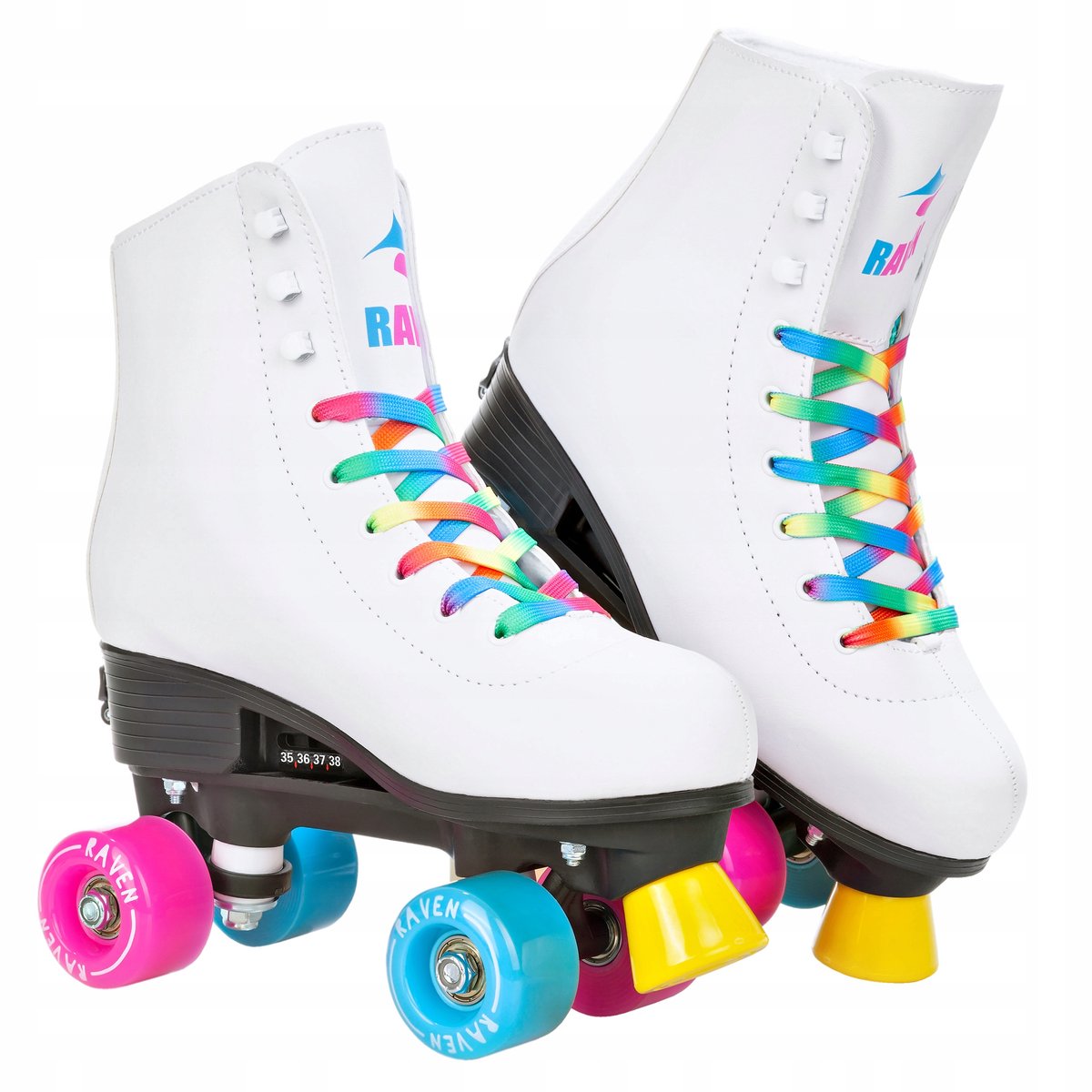 verstelbare rollerblades raven iris wit maat 39 42