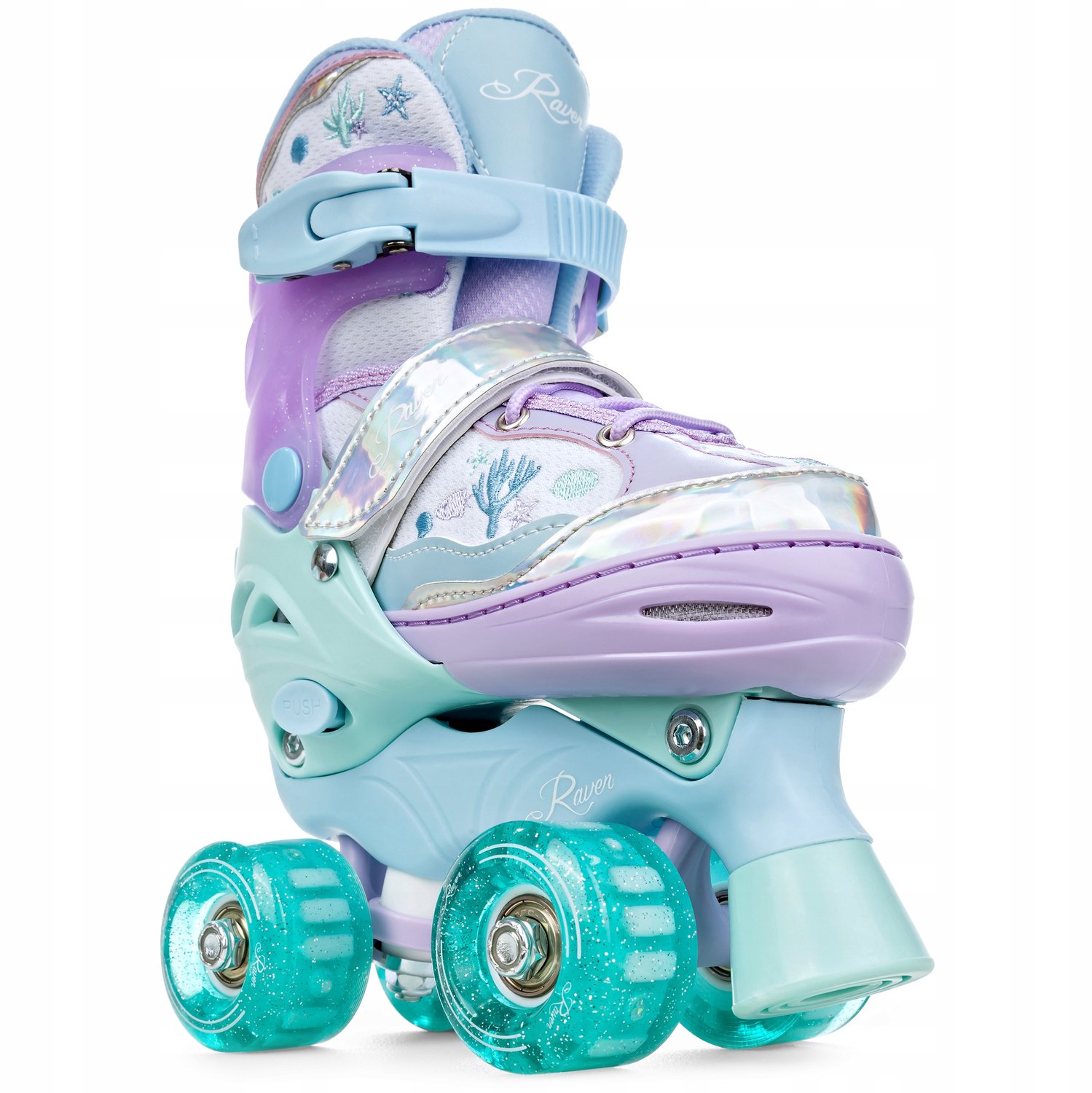 verstelbare rolschaatsen raven isla paars 34 37 met led wielen