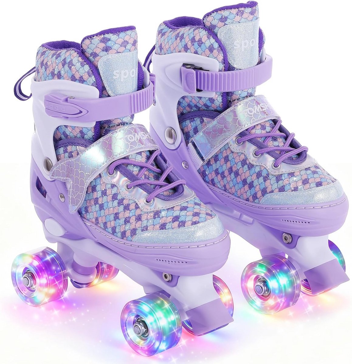 Verstelbare Rolschaatsen voor Meisjes en Dames met LED Verlichting - Geschikt voor Beginners Rolschaatsen kopen online
