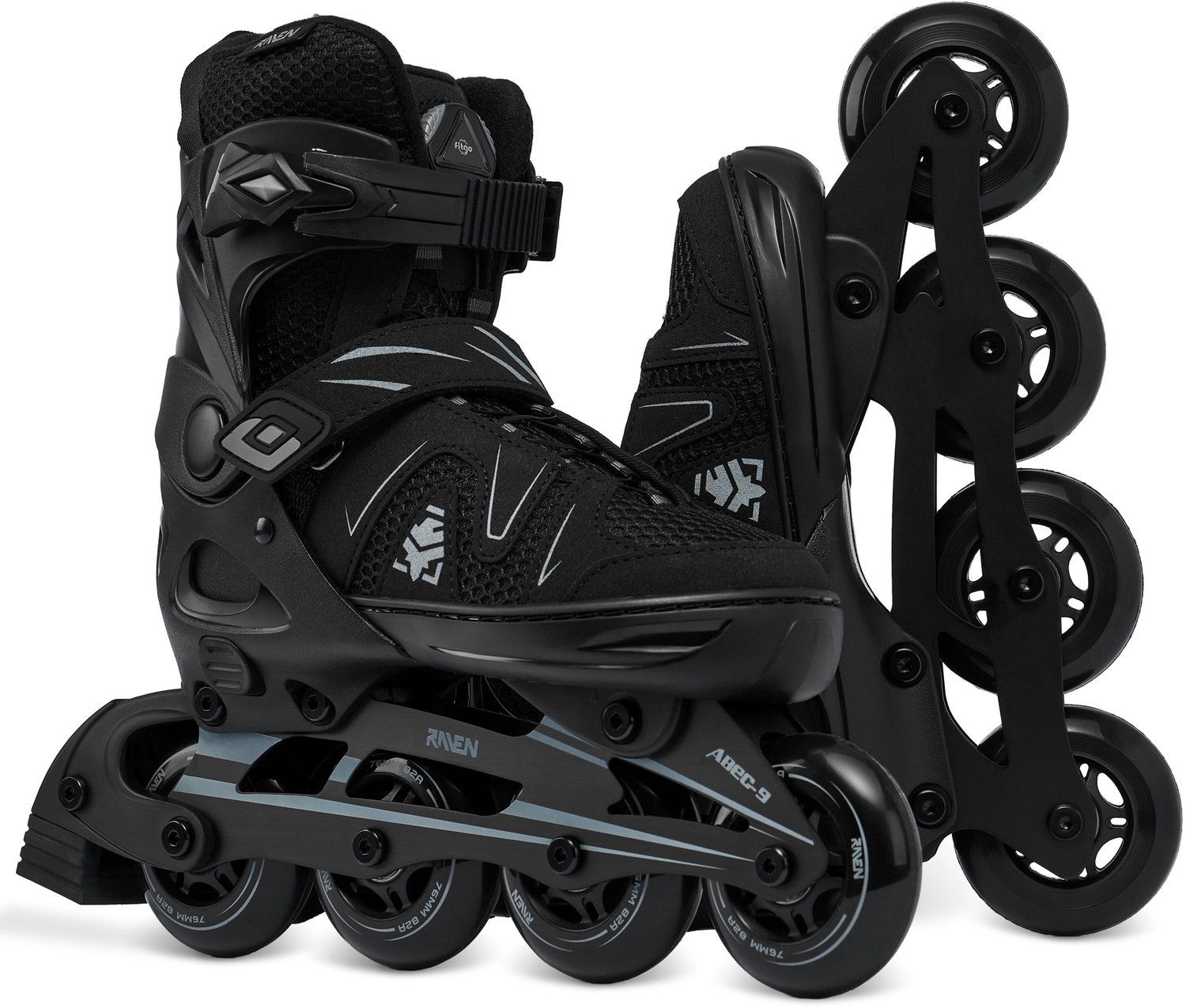 verstelbare skeelers pulse pro fitgo zwart 40 43