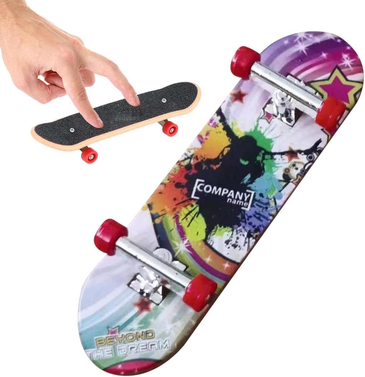 vingertop skateboard mini board trucs oefenen robuust abs materiaal 20 x 20 x 5 cm